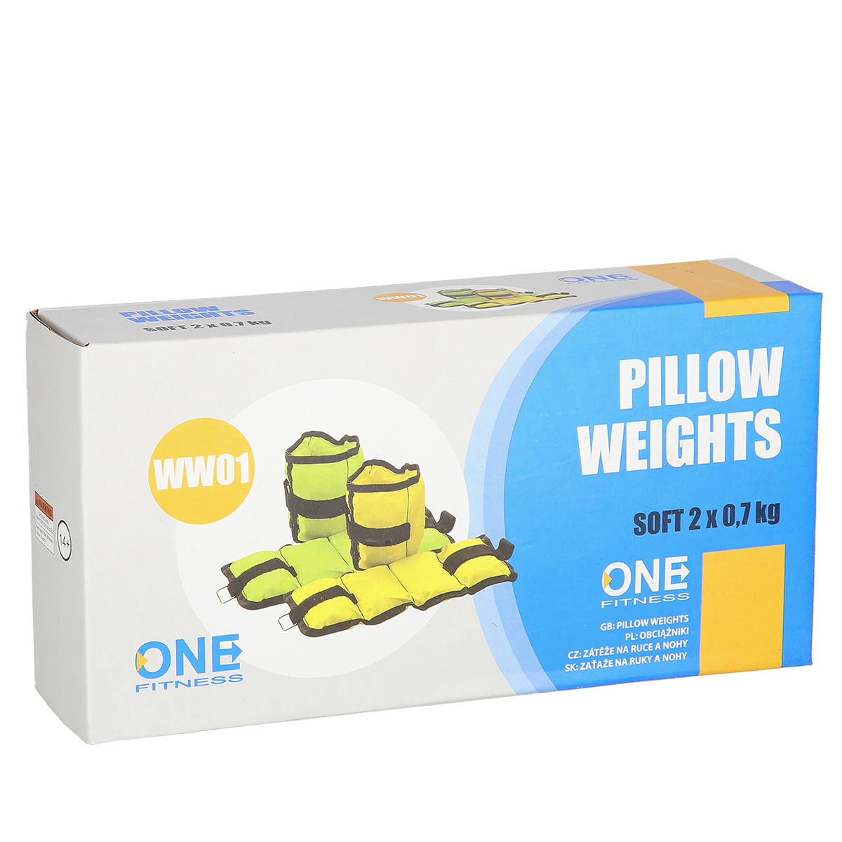 Zátěže na zápěstí a kotníky ONE FITNESS WW01 2 x 0,7 kg zelené