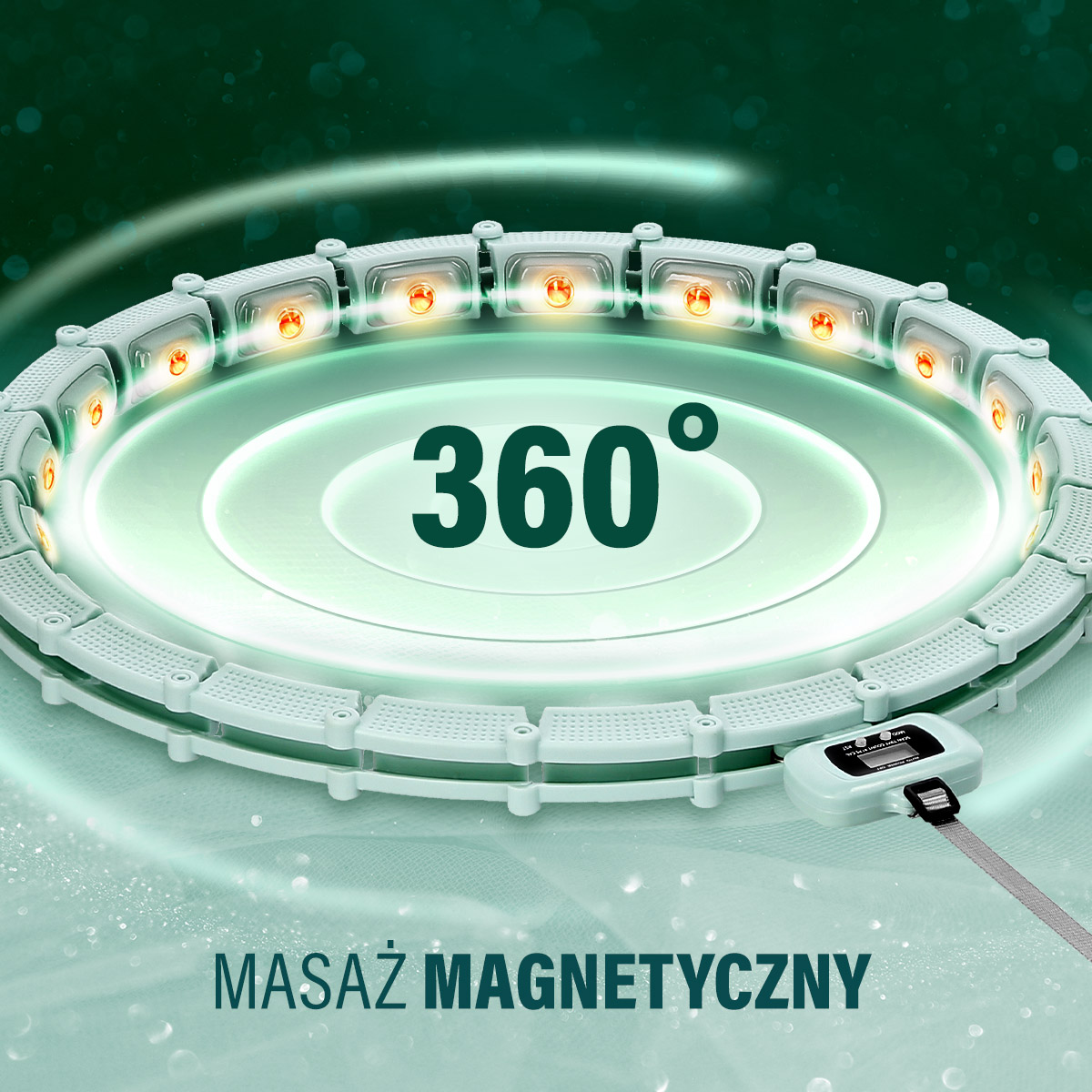 Masážní hula hoop HMS HHM14 se závažím a počítadlem zelená