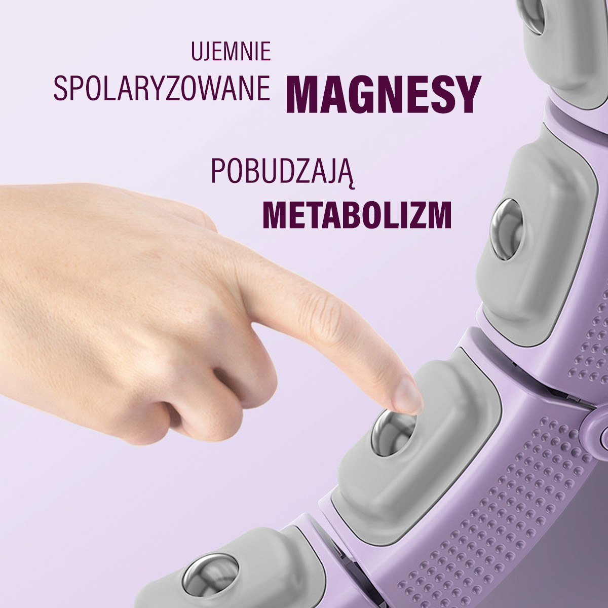 Masážní hula hoop HMS HHM14 se závažím a počítadlem fialová