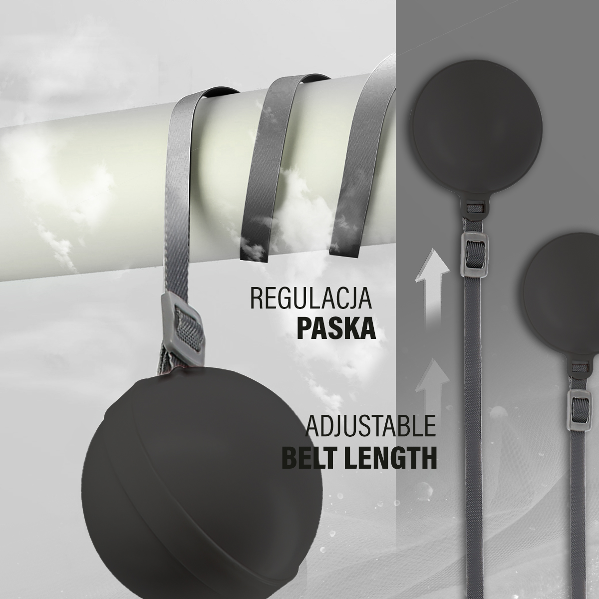 Masážní hula hoop HMS HHM16 se závažím, magnety a počítadlem černá