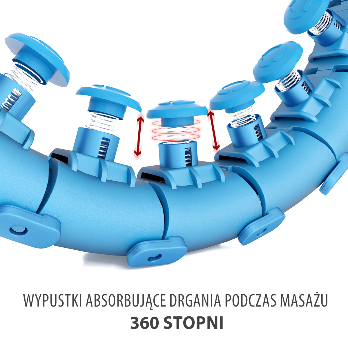 Sada masážní hula hoop HMS HHW01 se závažím a zeštíhlujícího pásu BR163 modrá