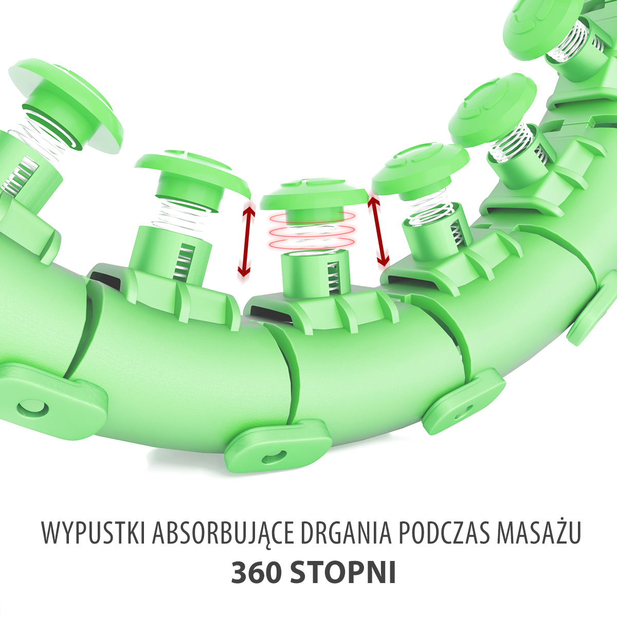 Sada masážní hula hoop HMS HHW01 se závažím a zeštíhlujícícho pásu BR163 zelená