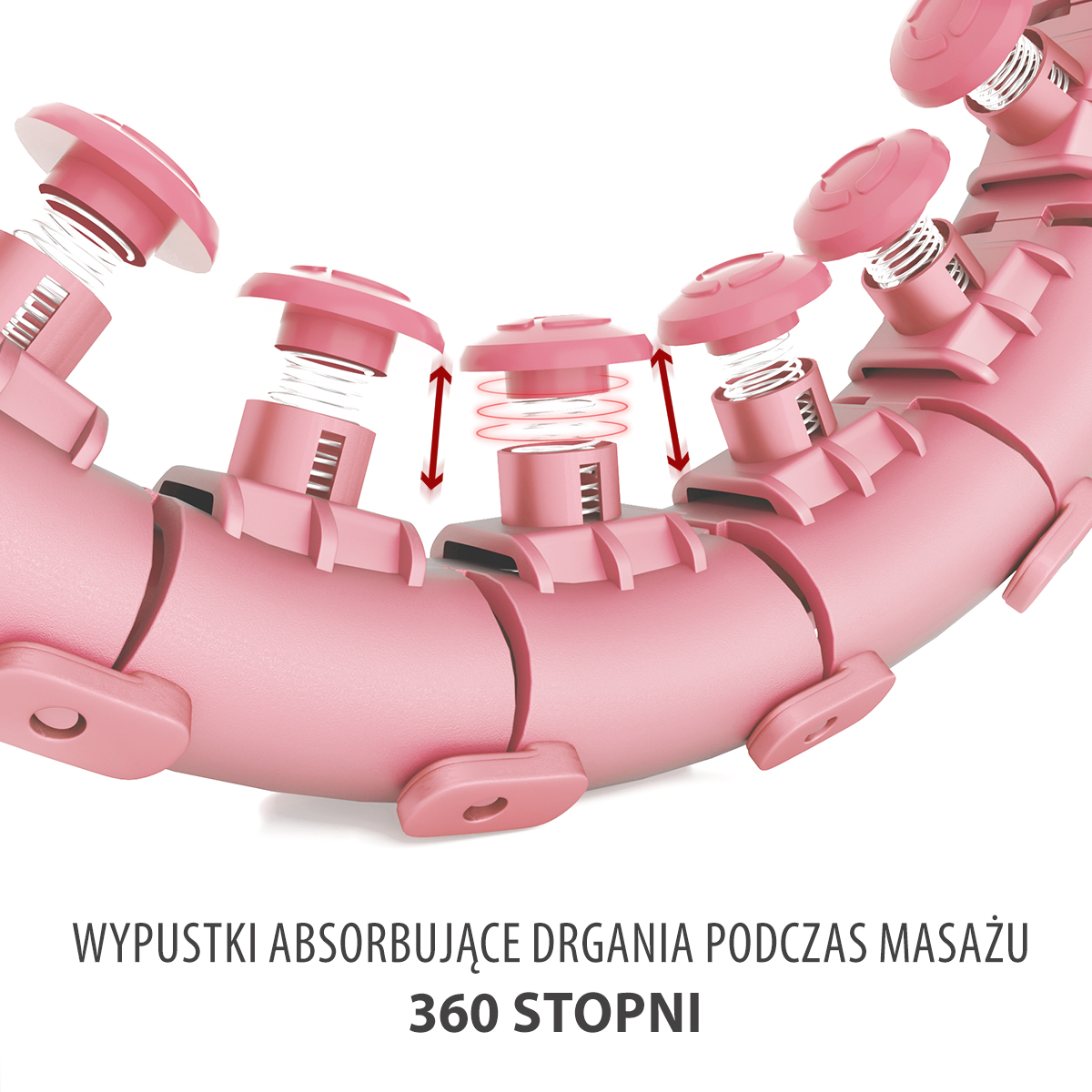 Sada masážní hula hoop HMS HHW01 se závažím a zeštíhlujícího pásu BR163 růžová