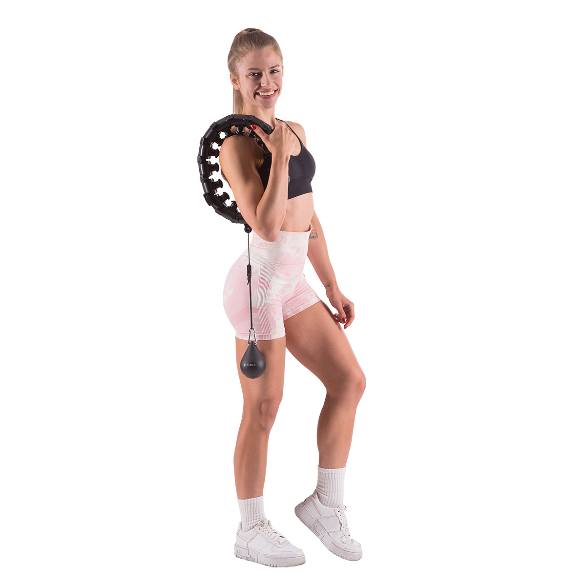 Masážní hula hoop HMS HHW01 se závažím černá