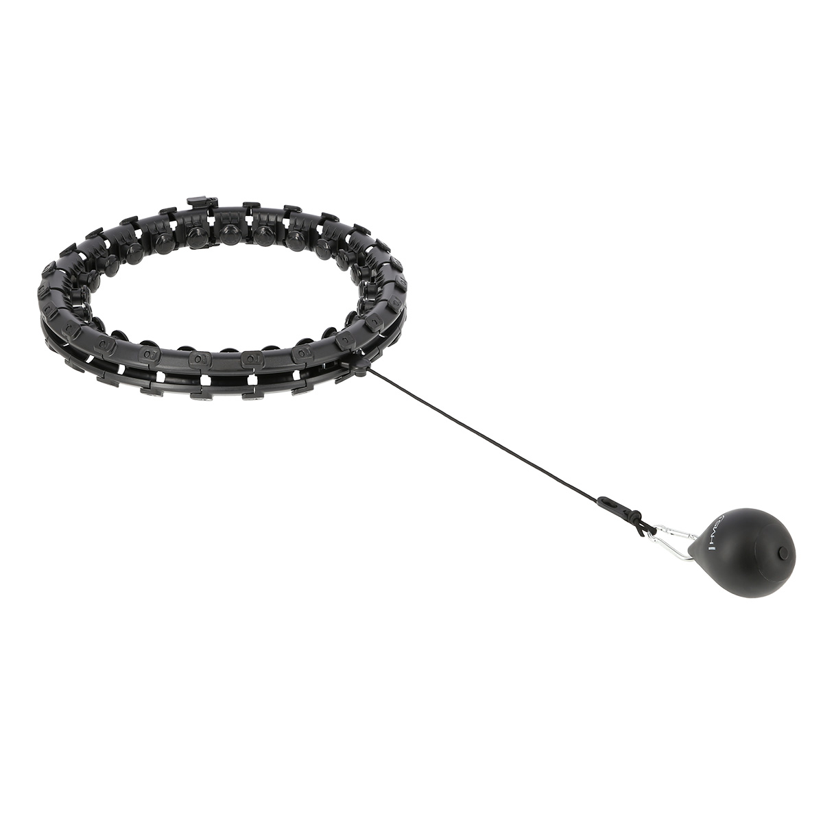Masážní hula hoop HMS HHW01 se závažím černá