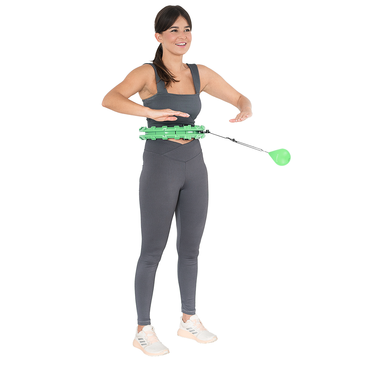 Masážní hula hoop HMS HHW01 se závažím zelená
