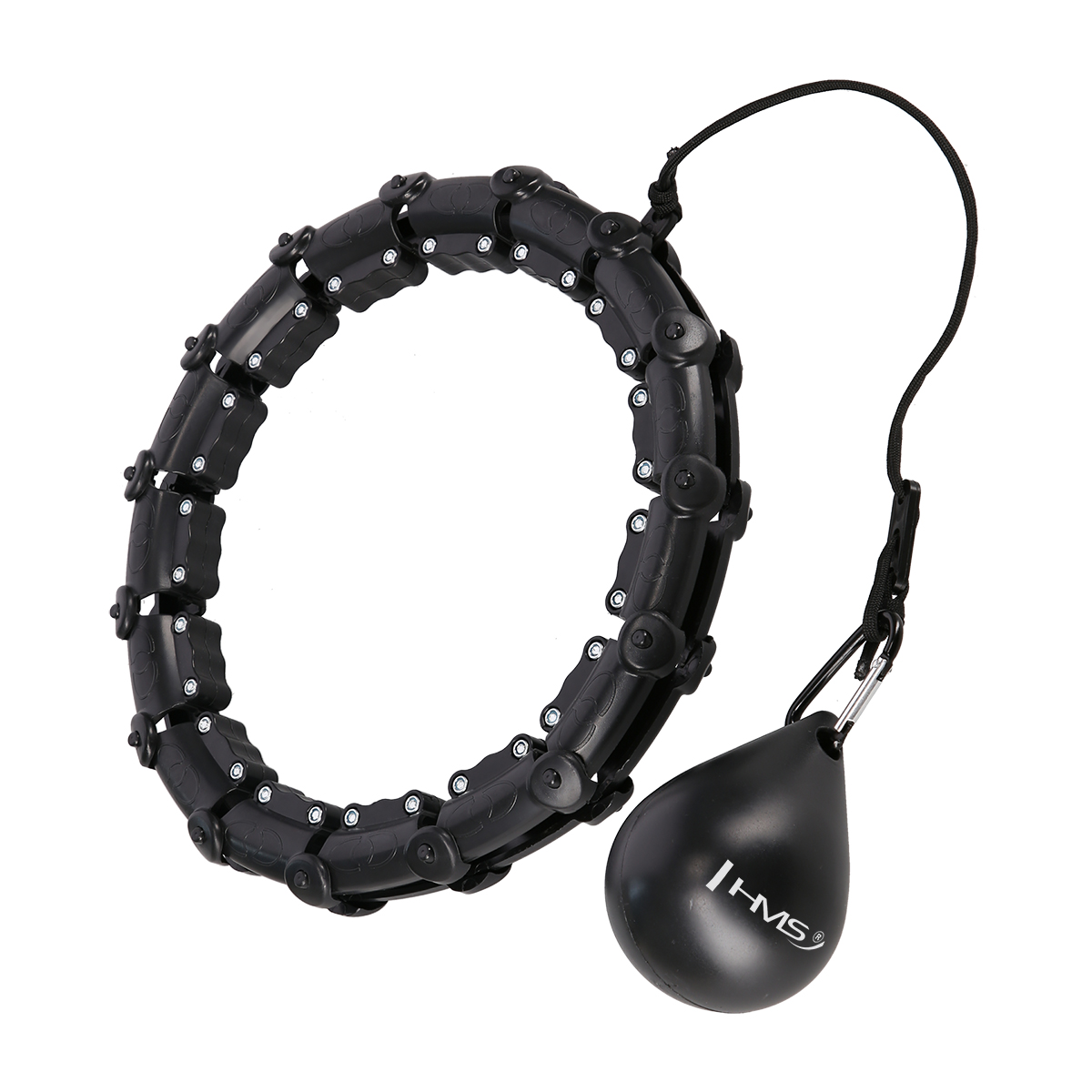 Sada masážní hula hoop HMS HHW02 se závažím a zeštíhlujícího pásu BR163 černá