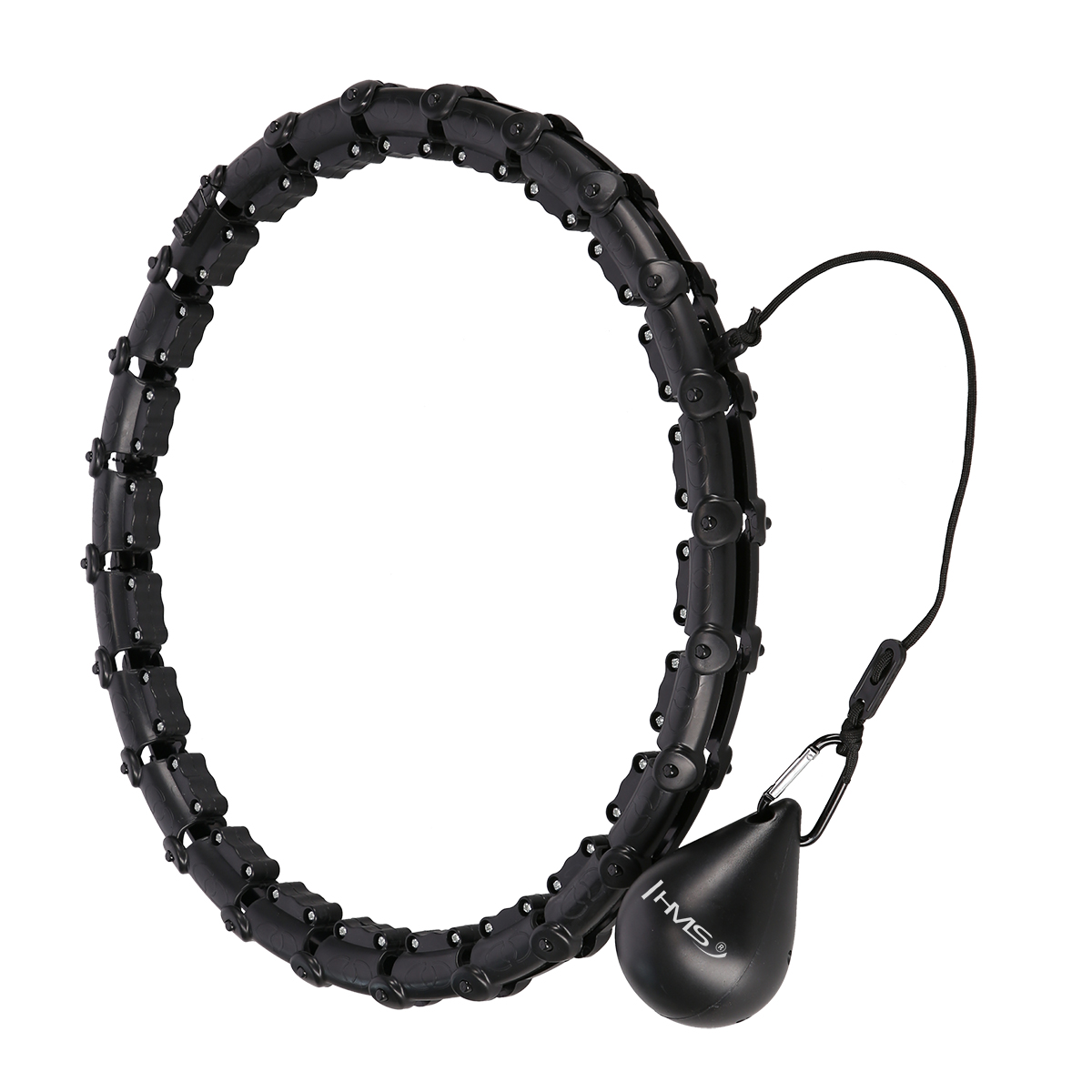 Sada masážní hula hoop HMS HHW02 se závažím a zeštíhlujícího pásu BR163 černá