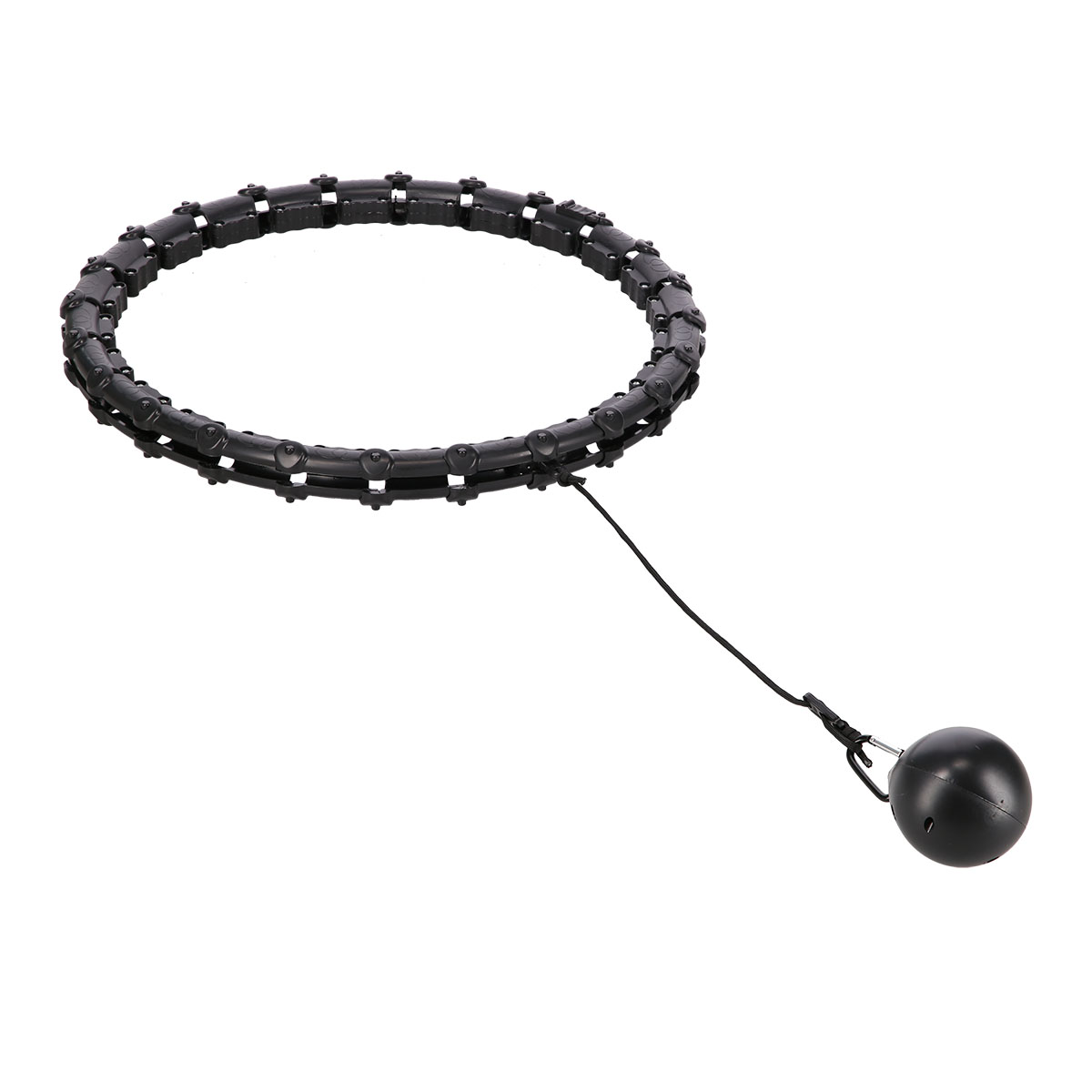 Sada masážní hula hoop HMS HHW02 se závažím a zeštíhlujícího pásu BR163 černá