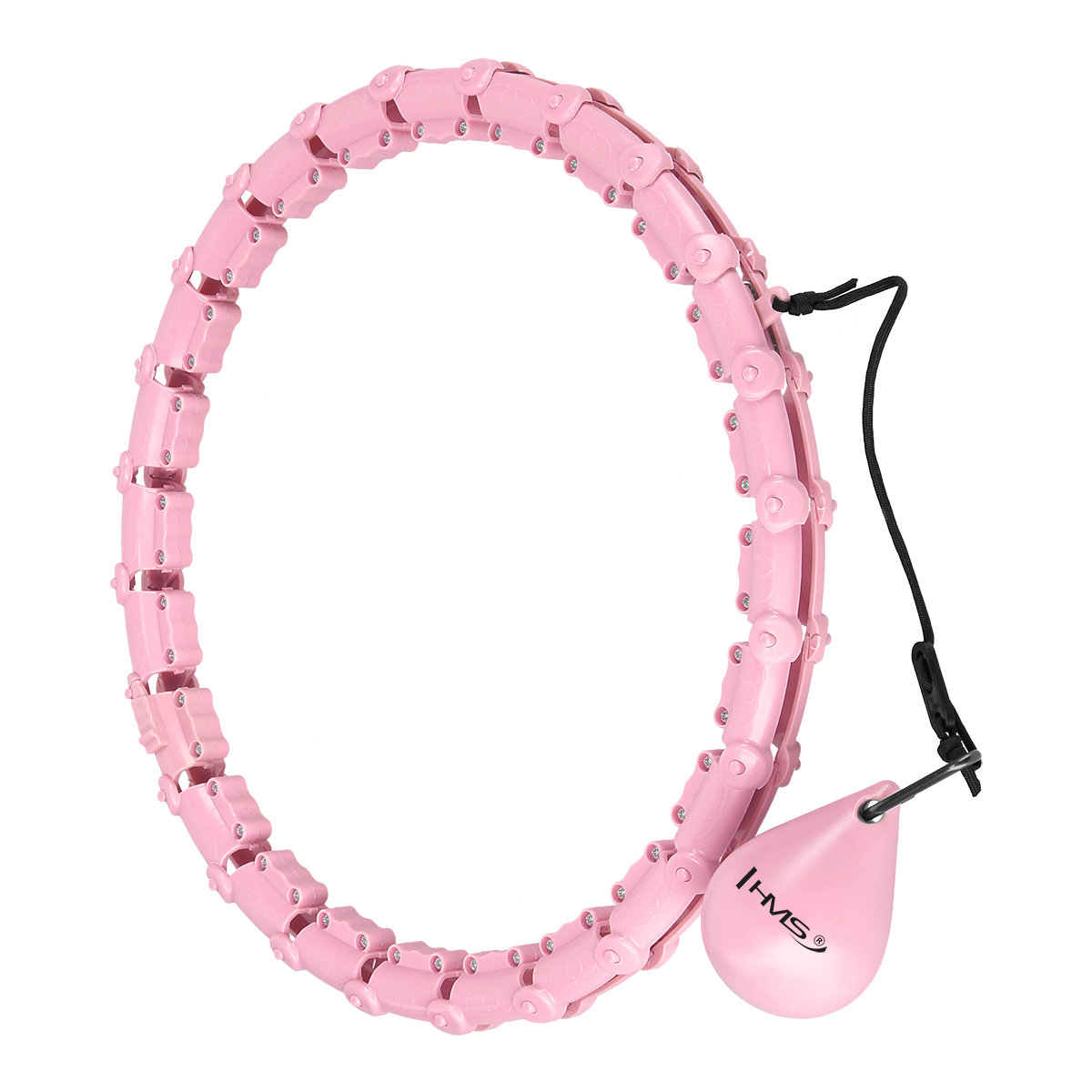 Sada masážní hula hoop HMS HHW02 se závažím a zeštíhlujícího pásu BR163 růžová