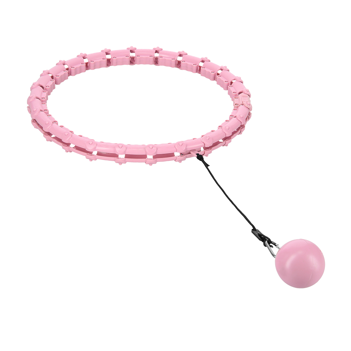 Sada masážní hula hoop HMS HHW02 se závažím a zeštíhlujícího pásu BR163 růžová