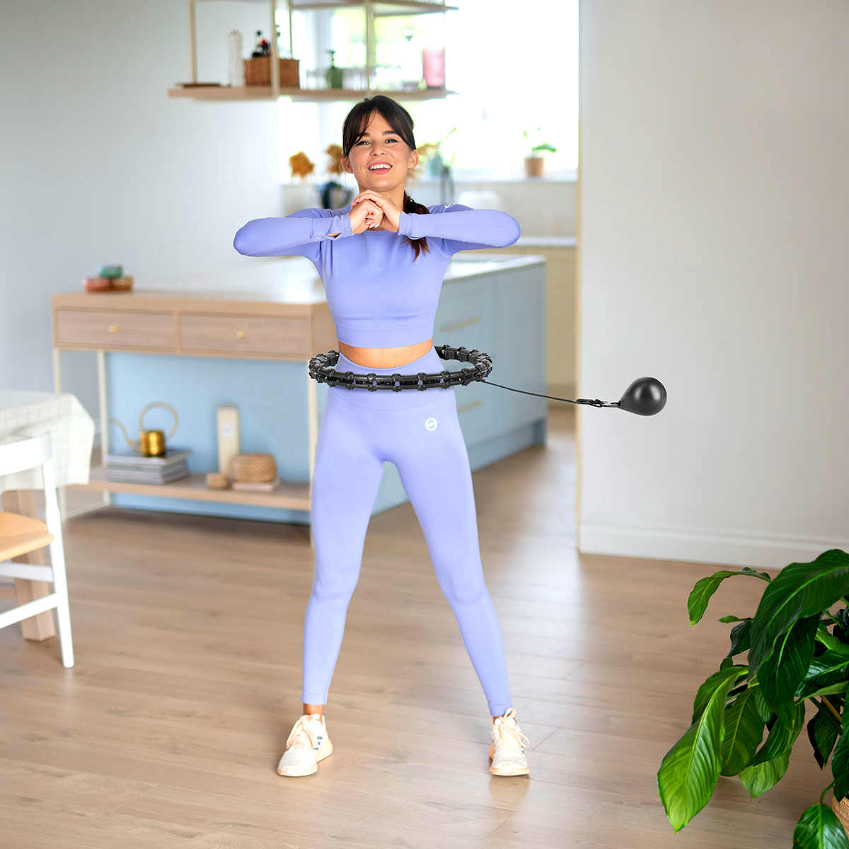 Masážní hula hoop HMS HHW02 se závažím černá