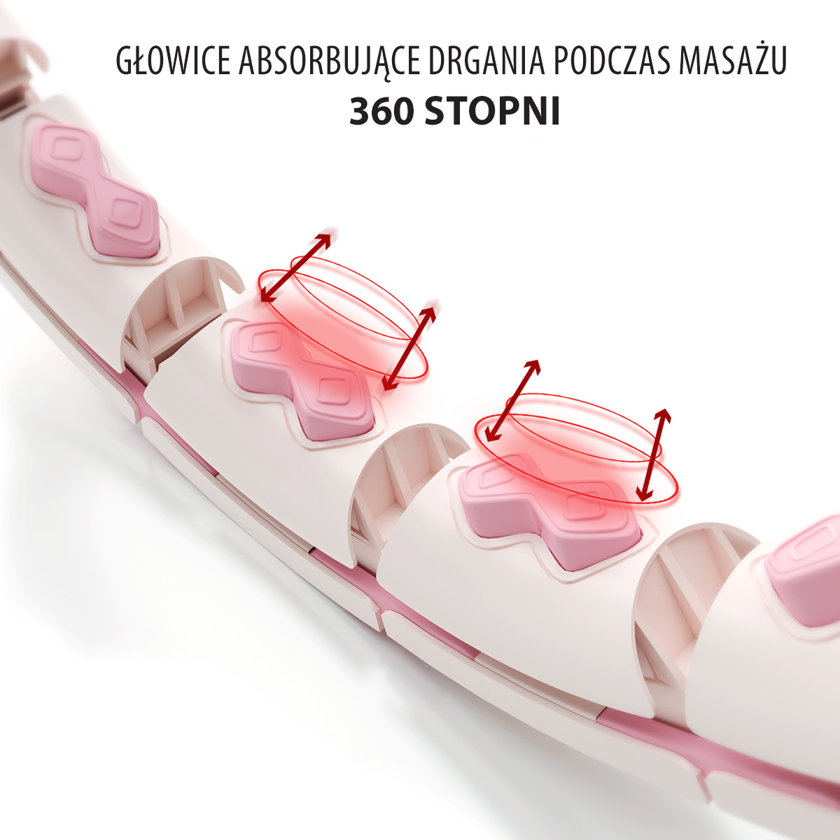 Masážní hula hoop HMS HHW06 se závažím a počítadlem růžová