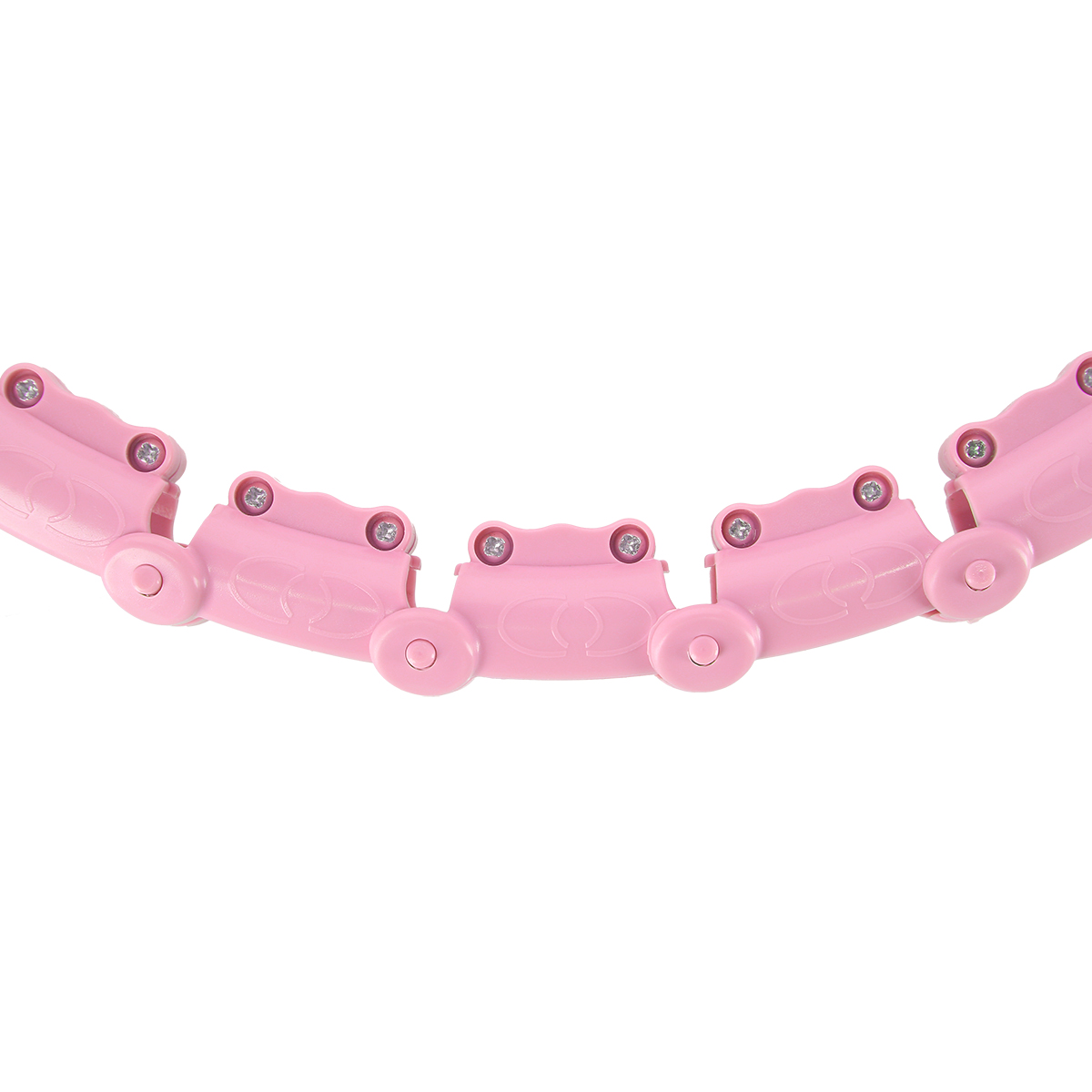 Sada růžové masážní Hula Hoop se závažím HMS HHW11 a zeštíhlujícího bederního pásu HMS BR163 PLUS SIZE