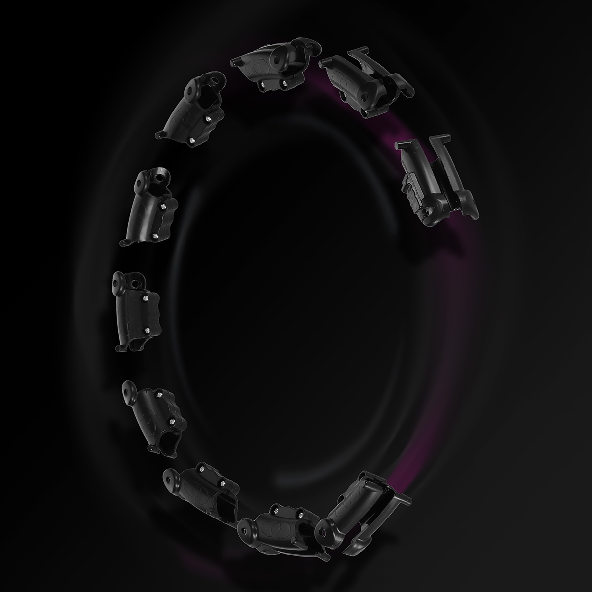 Masážní hula hoop HMS HHW11 PLUS SIZE se závažím černá