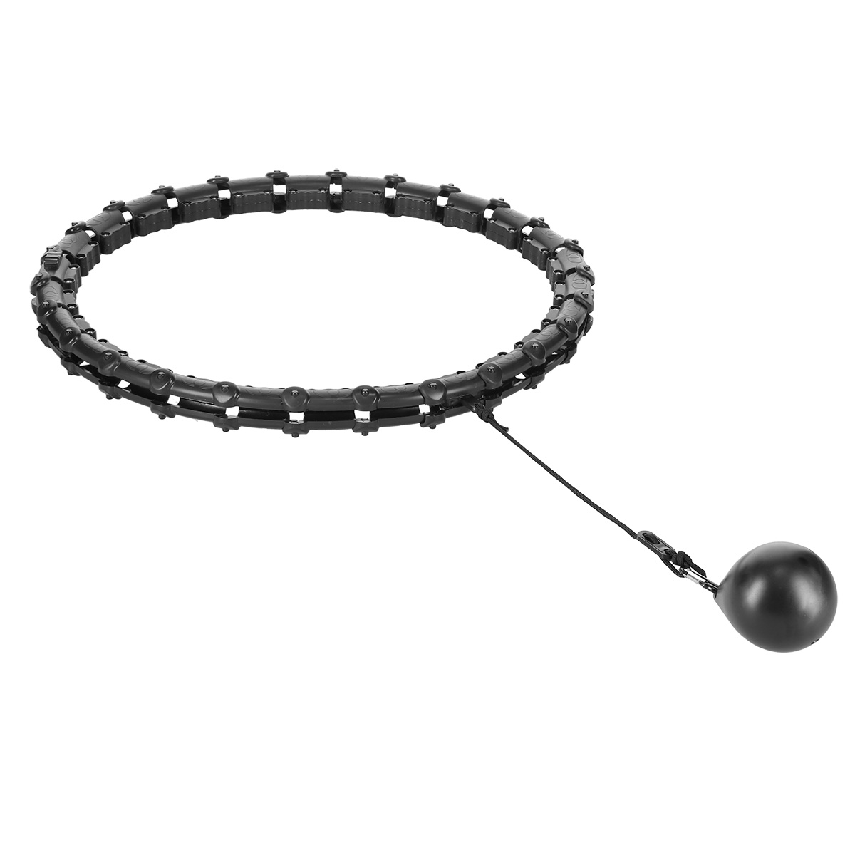 Masážní hula hoop HMS HHW11 PLUS SIZE se závažím černá