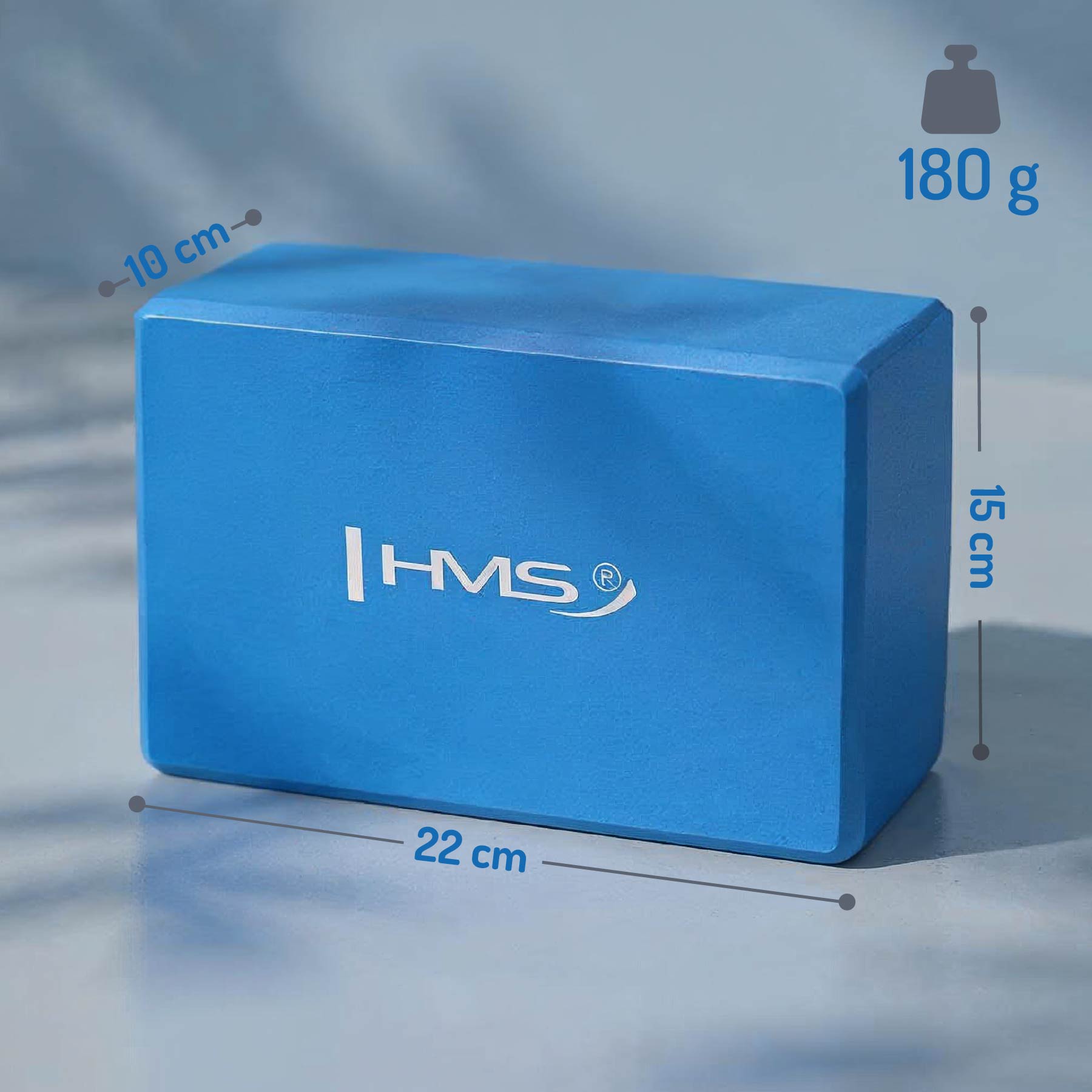 Jóga blok HMS KJ01 modrý
