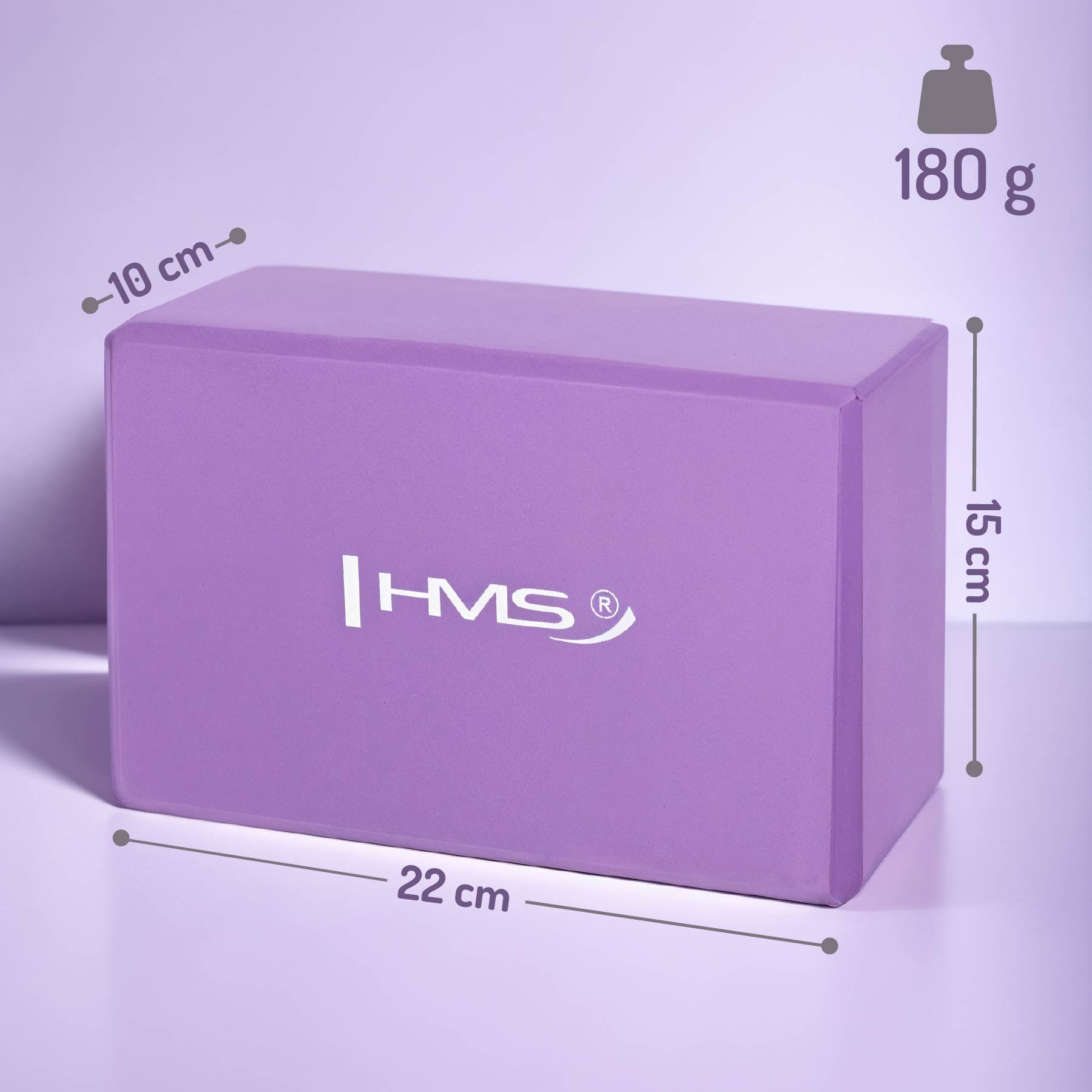 Jóga blok HMS KJ01 fialový