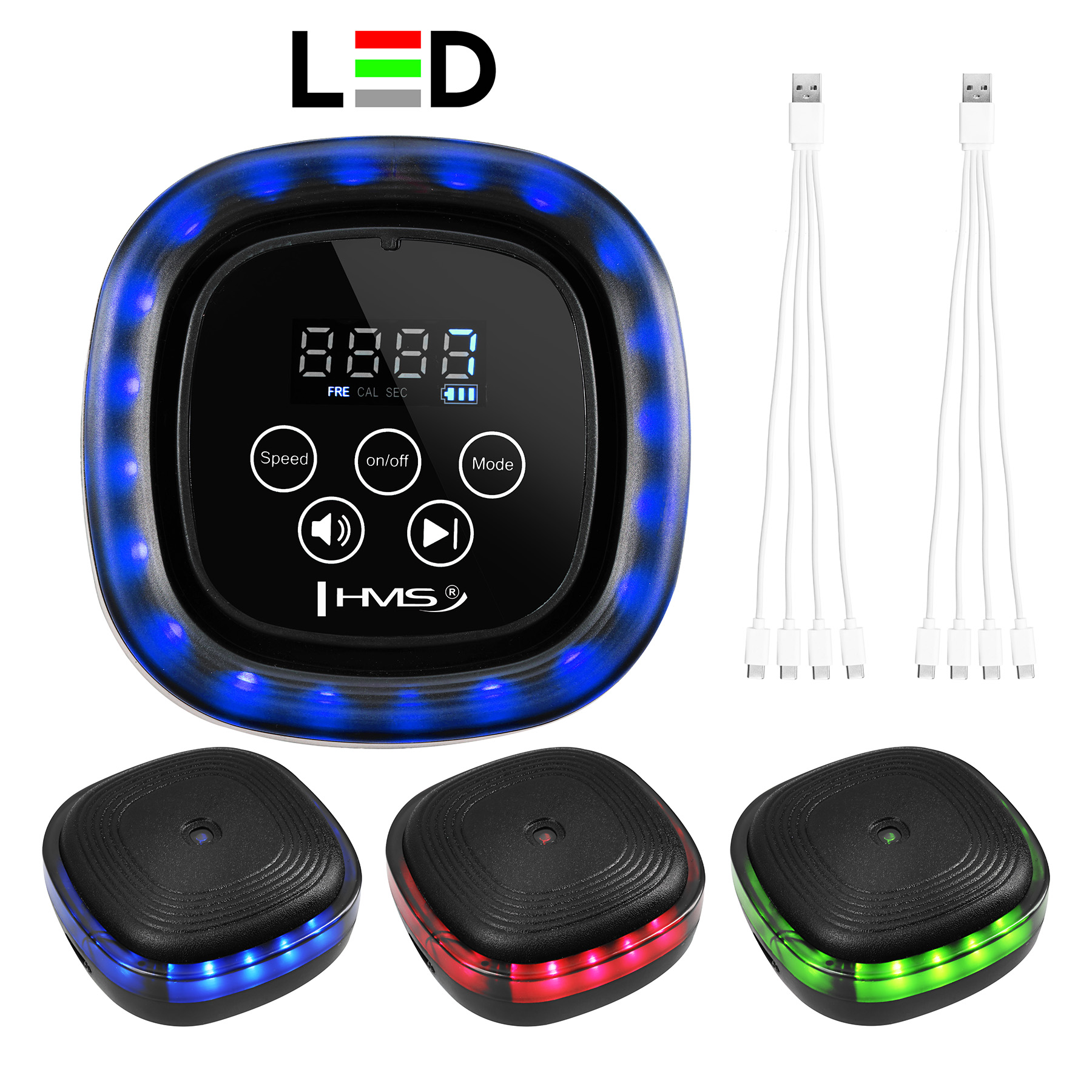 Elektronický modulární boxerský terč HMS TB05 s LED, Bluetooth a rukavicemi (Music Boxing Machine)