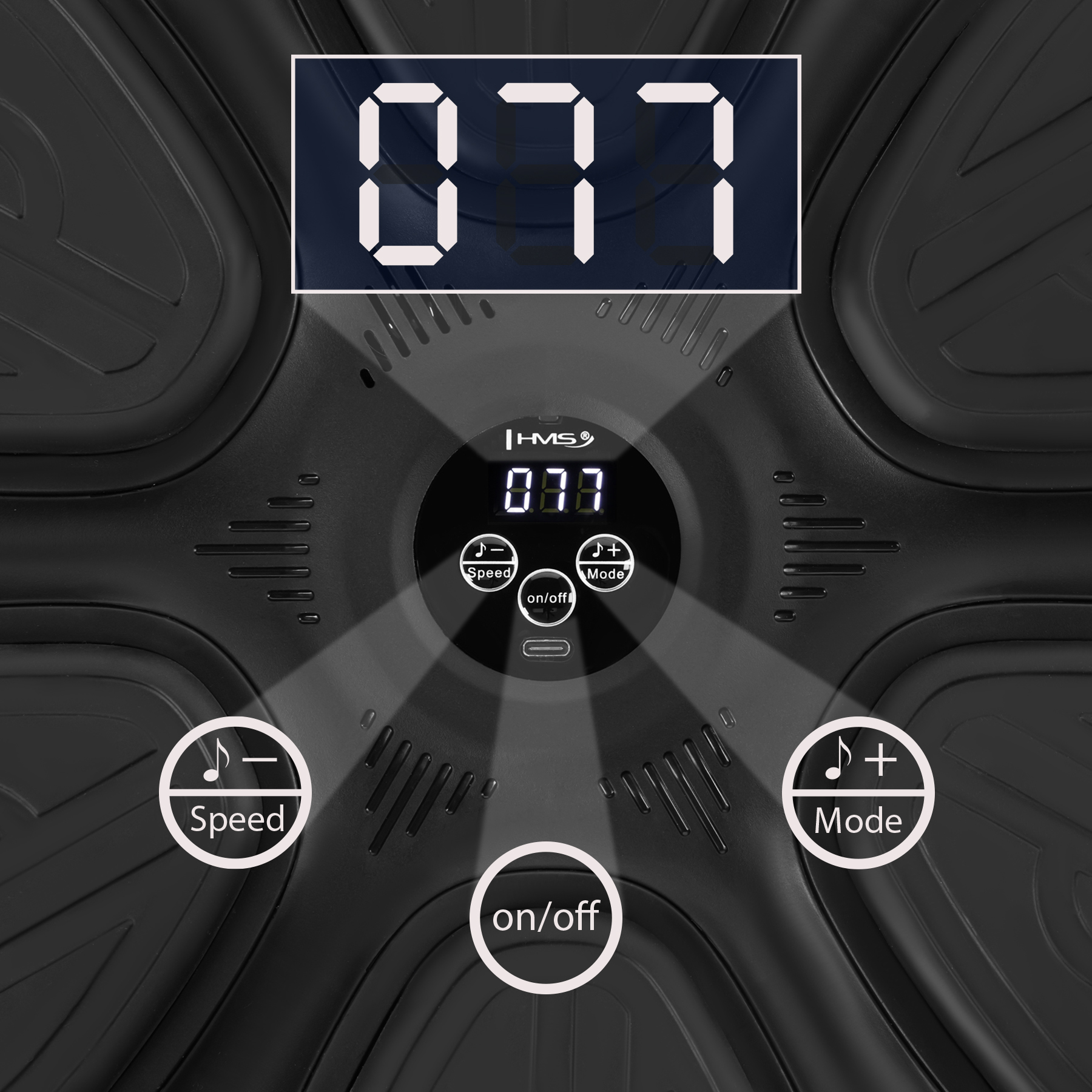 Elektronický boxerský terč HMS TB12 s LED, Bluetooth a rukavicemi (Music Boxing Machine)