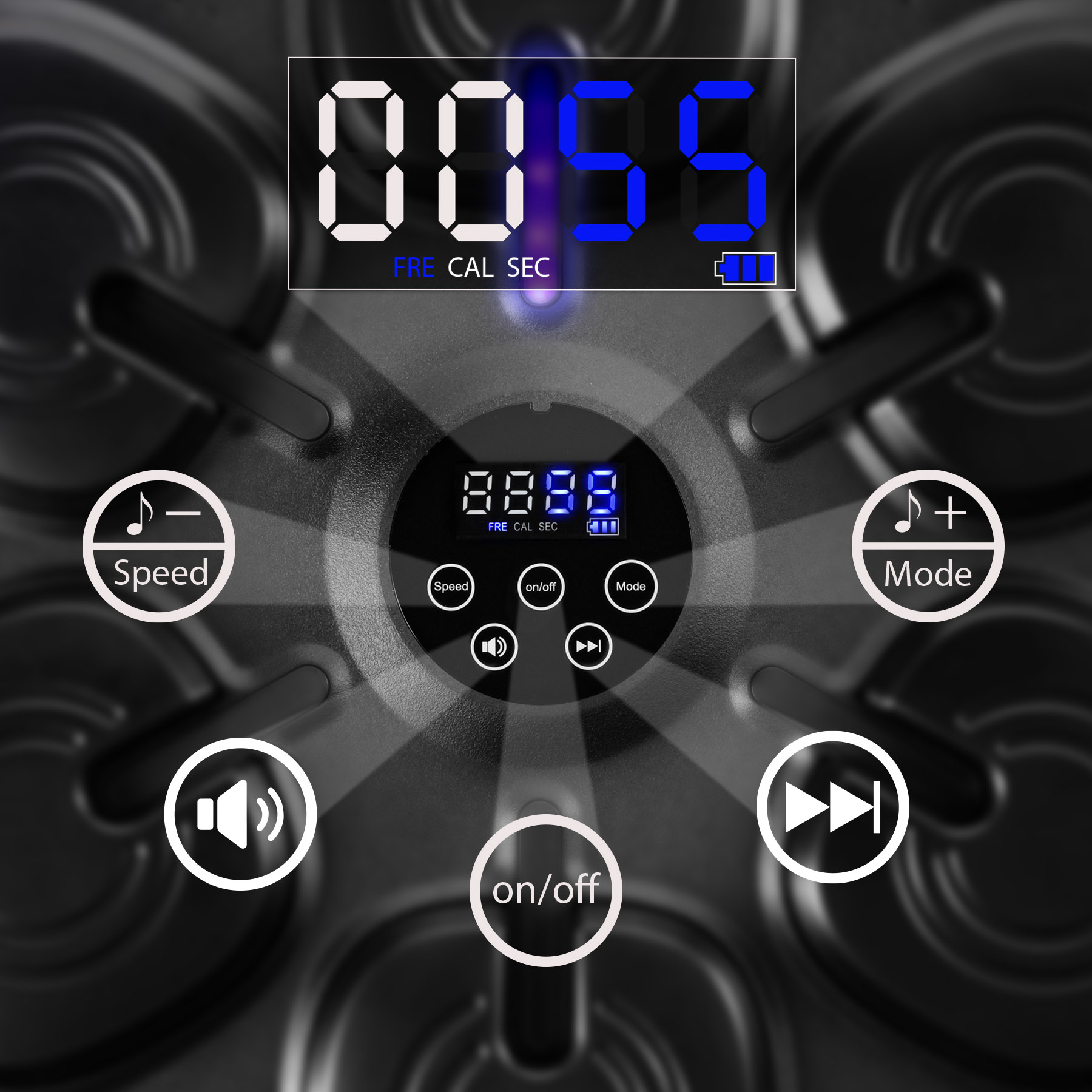 Elektronický boxerský terč HMS TB13 s LED, Bluetooth a rukavicemi (Music Boxing Machine)