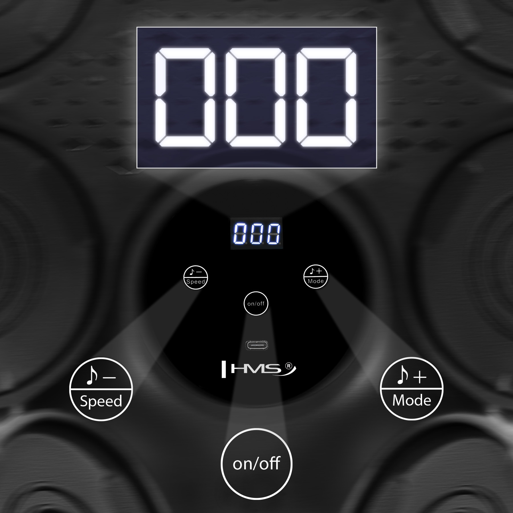 Elektronický boxerský terč HMS TB30 s LED, Bluetooth a rukavicemi (Music Boxing Machine)
