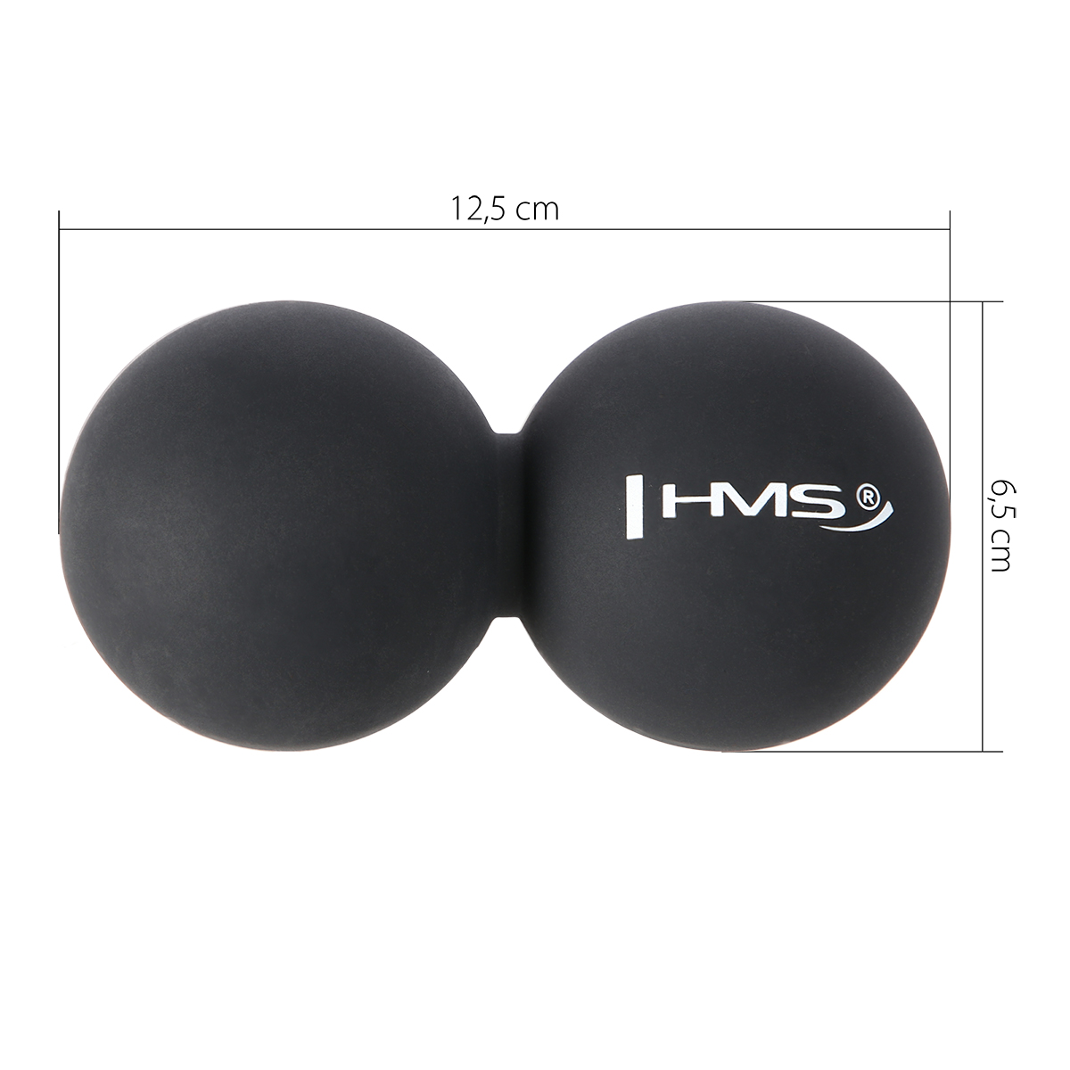 Dvojitý masážní míč HMS BLC02 černý - Lacrosse Ball