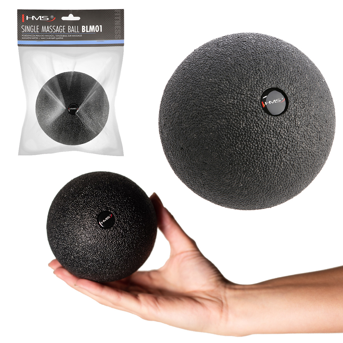 Masážní míč HMS BLM01 12 cm - Lacrosse Ball