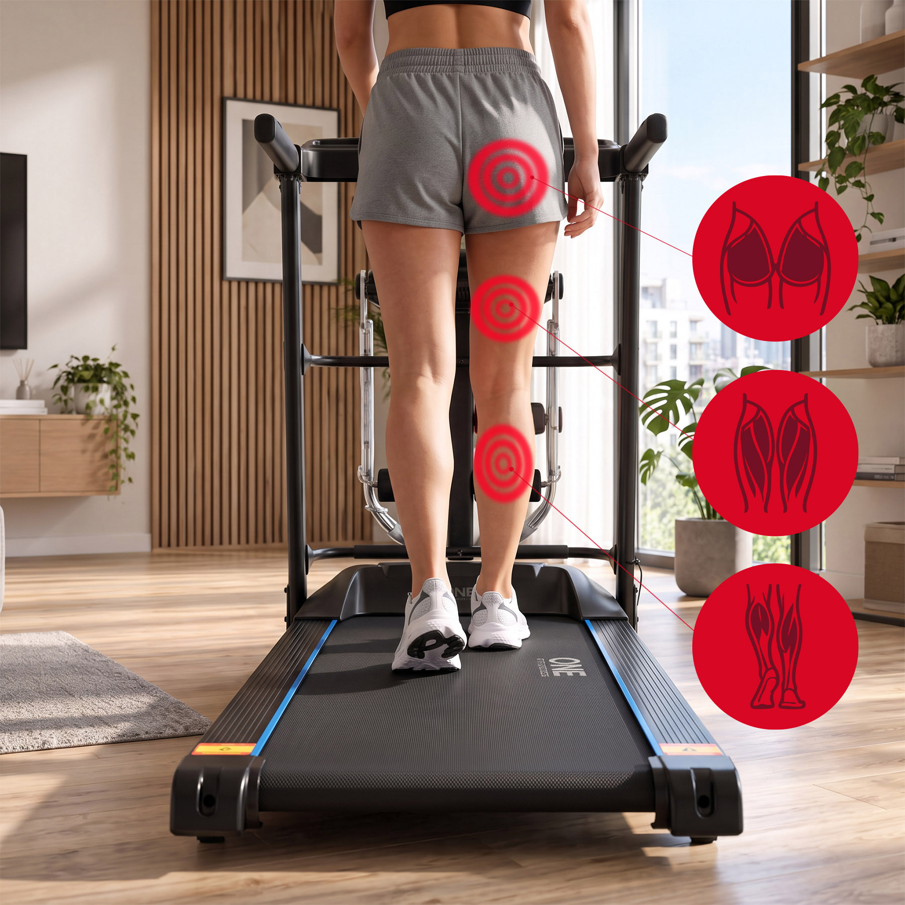 Běžecký pás elektrický ONE Fitness BE4540 černý