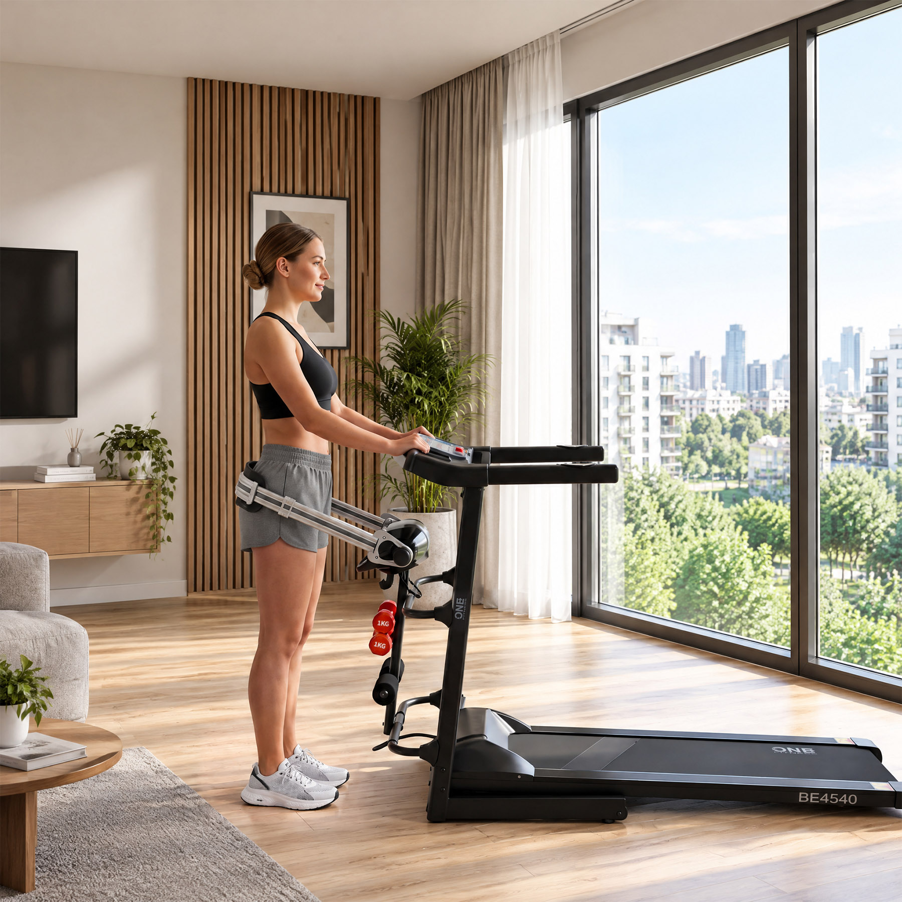 Běžecký pás elektrický ONE Fitness BE4540 černý
