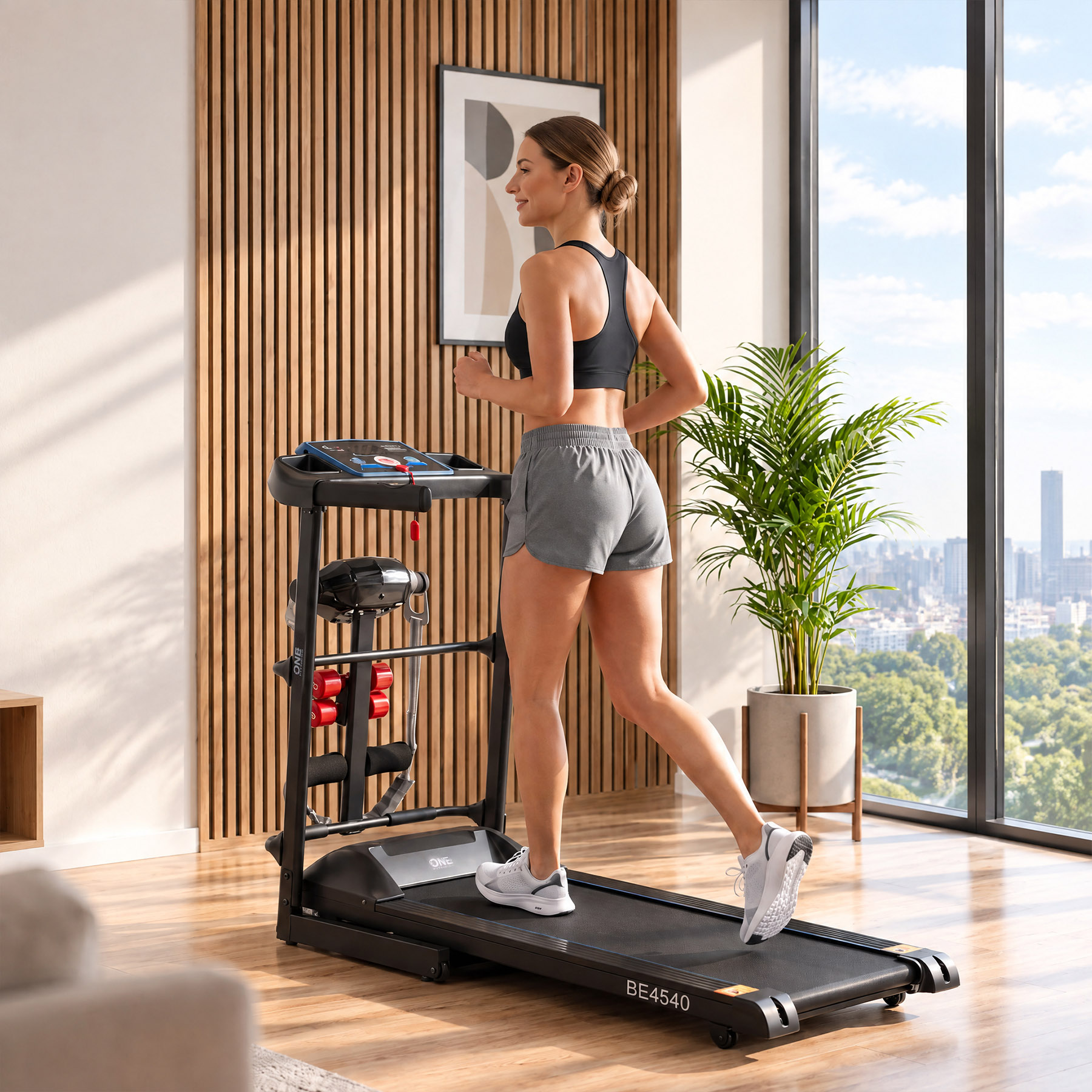 Běžecký pás elektrický ONE Fitness BE4540 černý