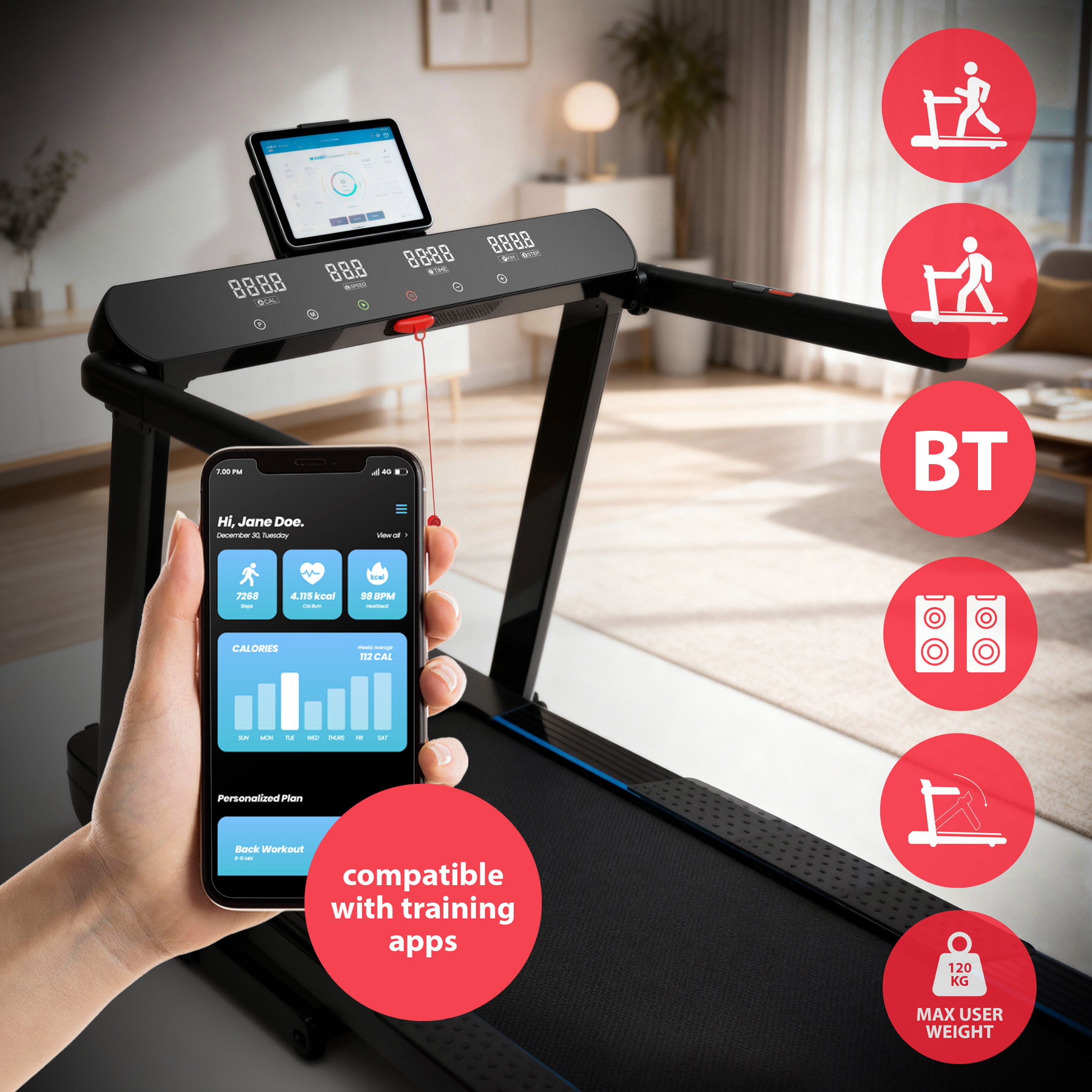 Elektrický běžecký pás ONE Fitness BE9242