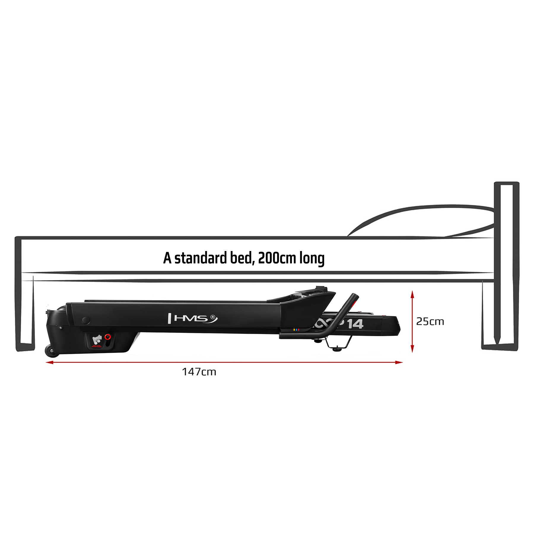 Běžecký pás elektrický HMS LOOP14 černý