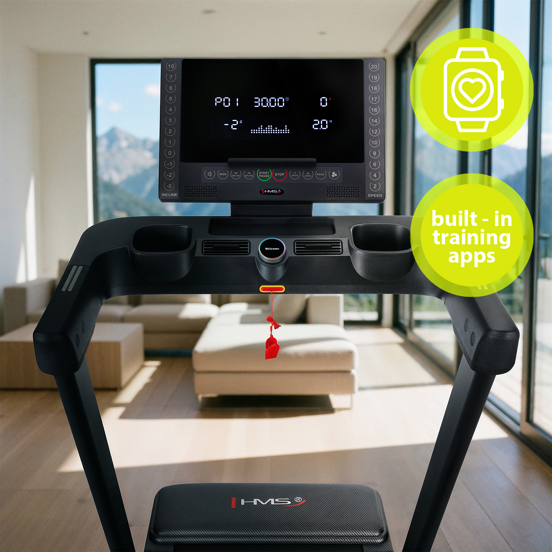 Běžecký pás HMS TERRUN350 s obousměrným nastavením sklonu