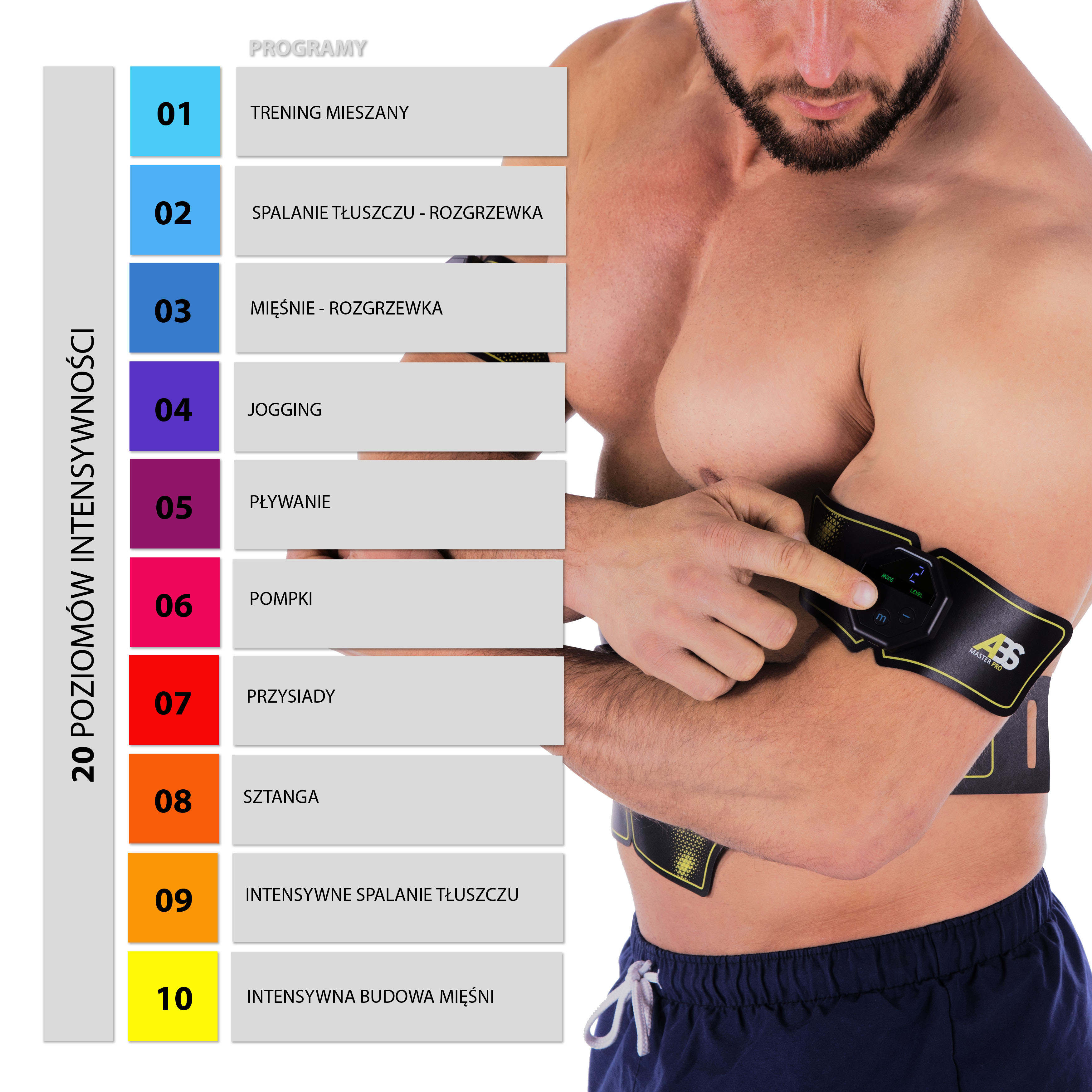 EMS posilovač svalů HMS ABS Master PRO Super