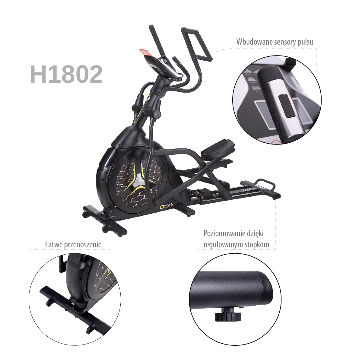 Magnetický eliptický trenažér HMS Premium H1802