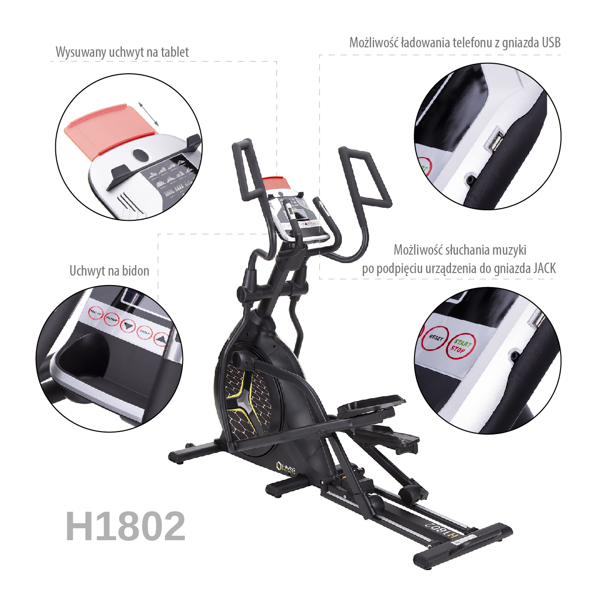 Magnetický eliptický trenažér HMS Premium H1802
