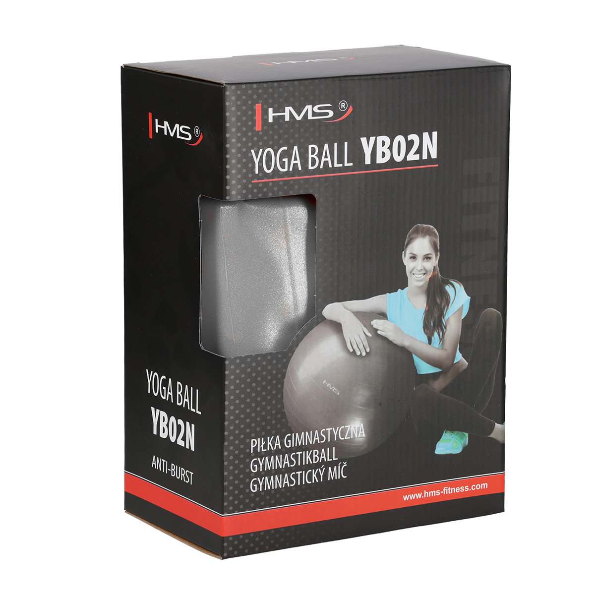 Gymnastický míč HMS YB02N 55 cm šedý