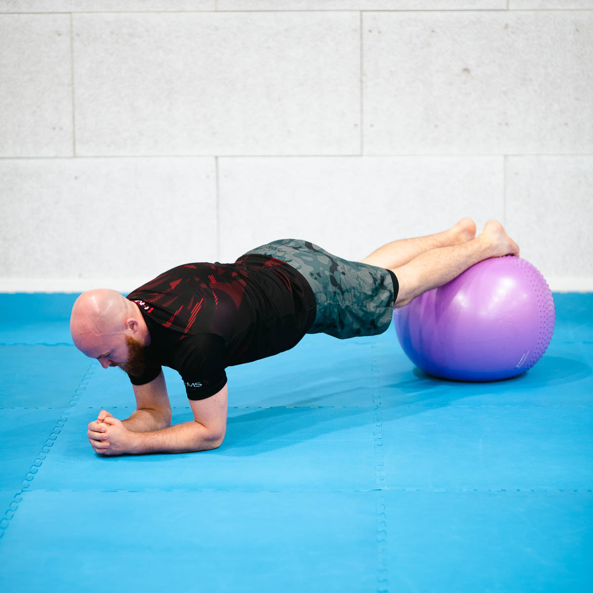 Masážní gymnastický míč HMS YB03N 55 cm fialový