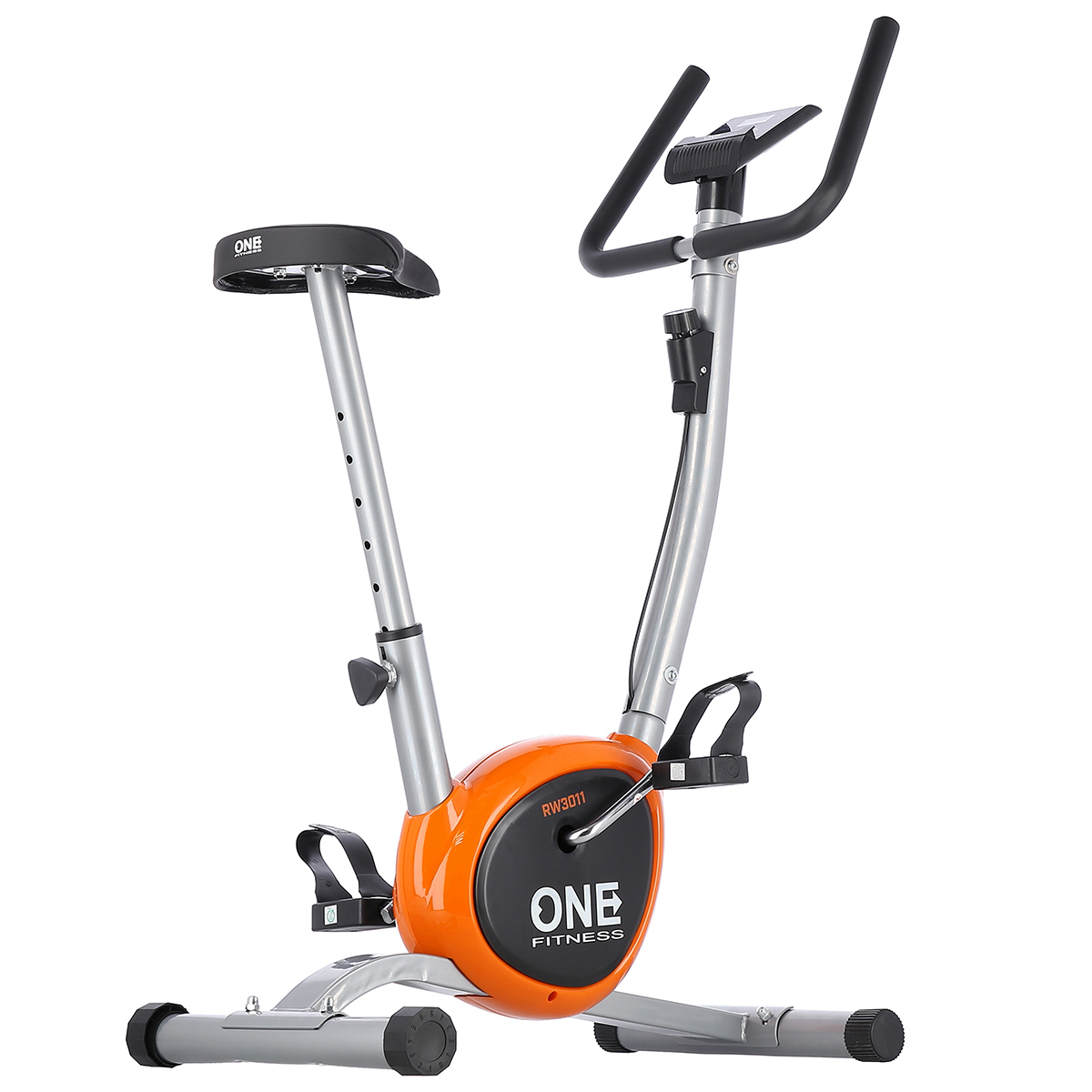Mechanický rotoped ONE Fitness RW3011 stříbrno-oranžový