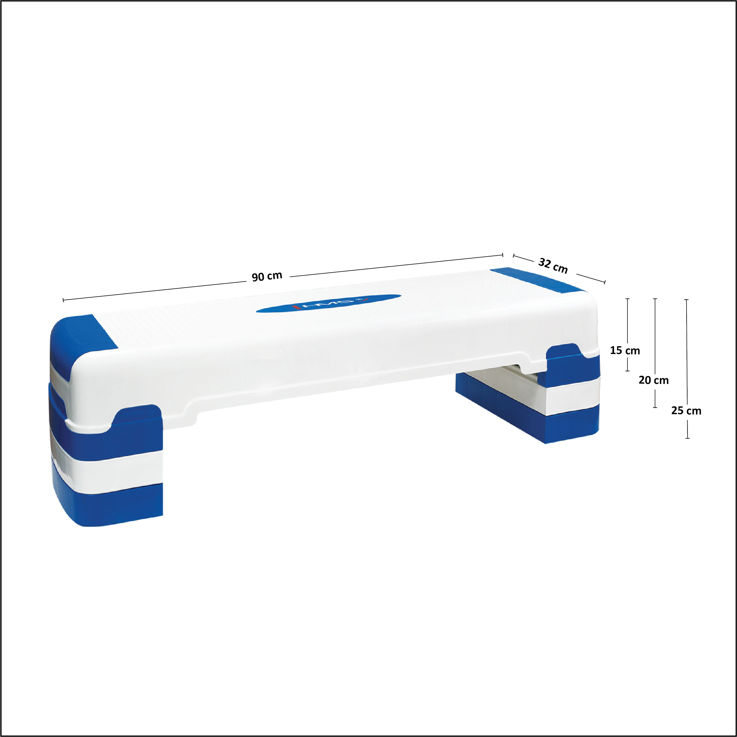 Step na aerobik HMS AS005 bílo-modrý