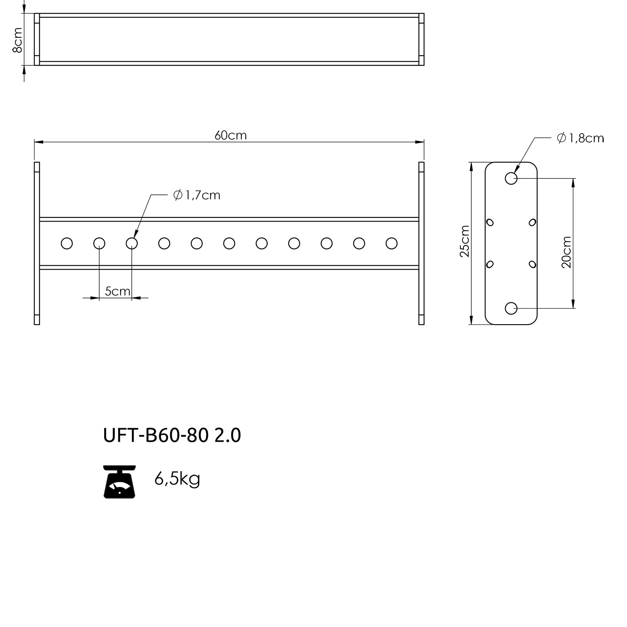 Nosník UpForm UFT-B60 2.0 PRO 60cm