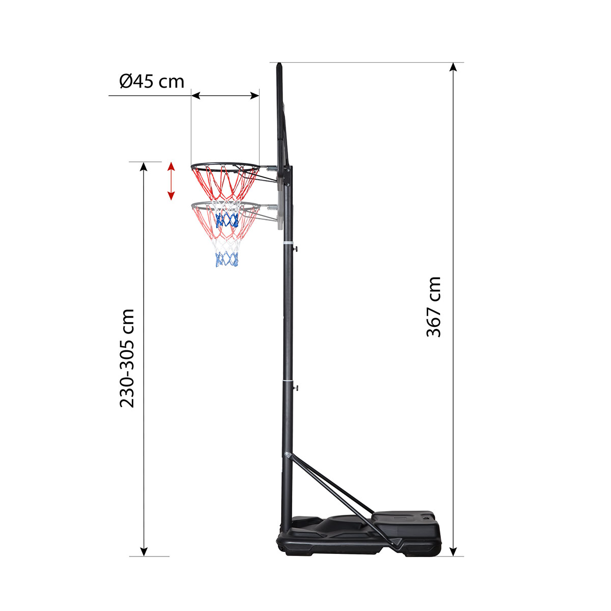 Basketbalový koš NILS ZDKA21