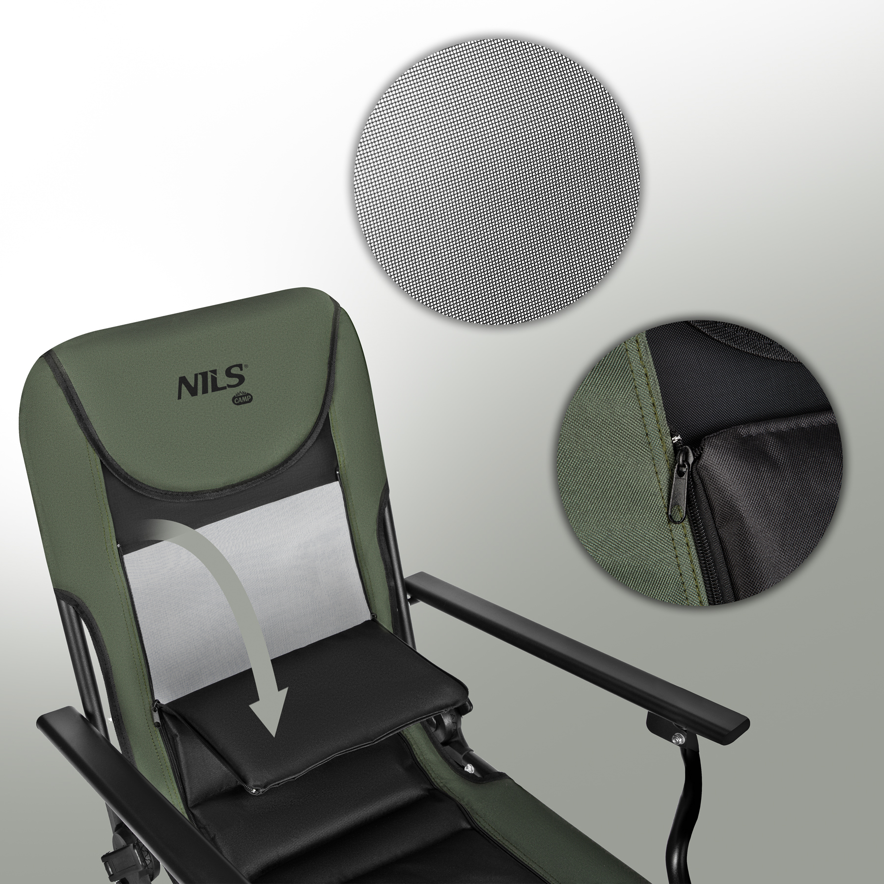 Rybářské křeslo s podnožkou NILS Camp NC2703