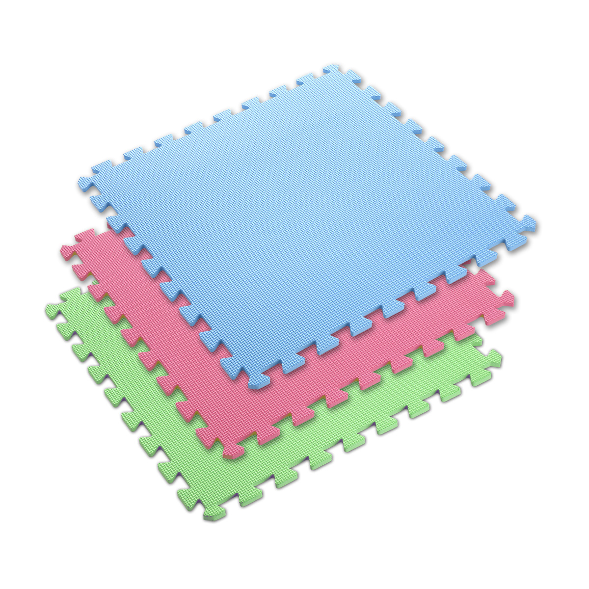 Ochranná puzzle podložka ONE Fitness MP10 zelená-modrá-červená