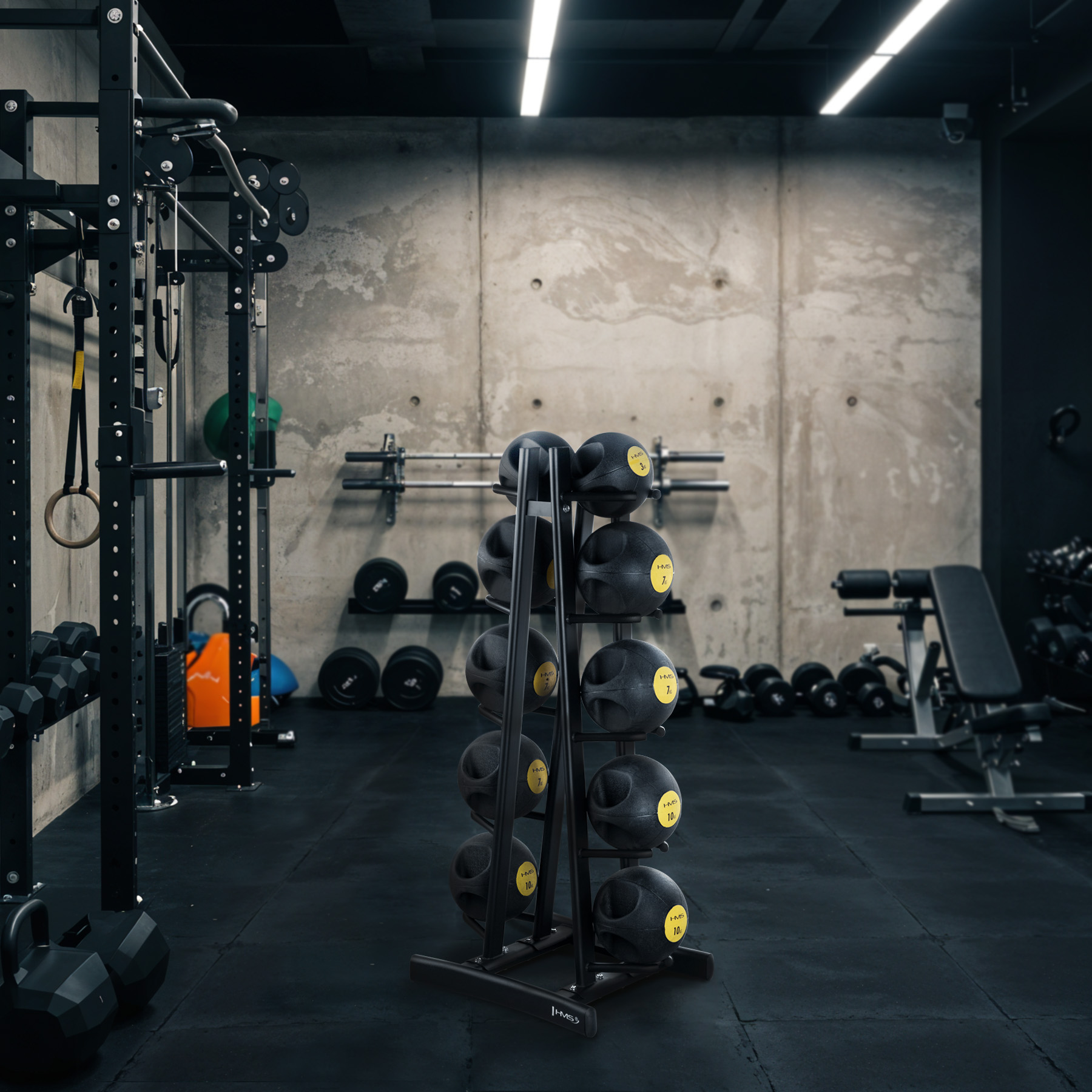 Stojan na fitness míče a vaky HMS STR41