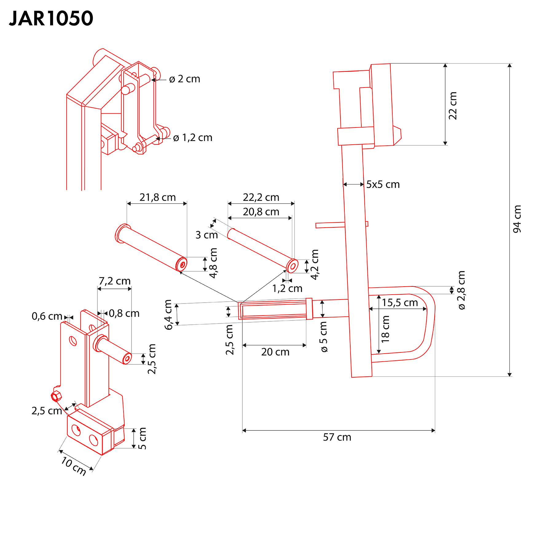 Nastavitelná ramena Jammer Arms HMS JAR1050