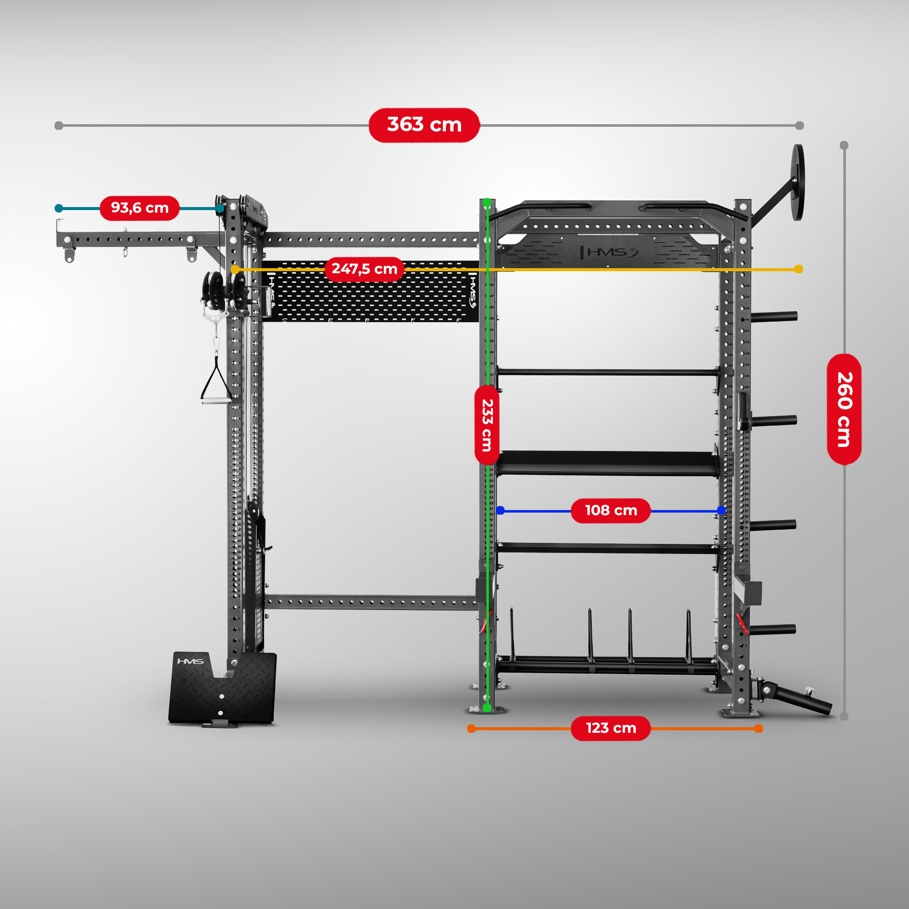 Multifunkční Power Rack s kladkou HMS XENTRYON