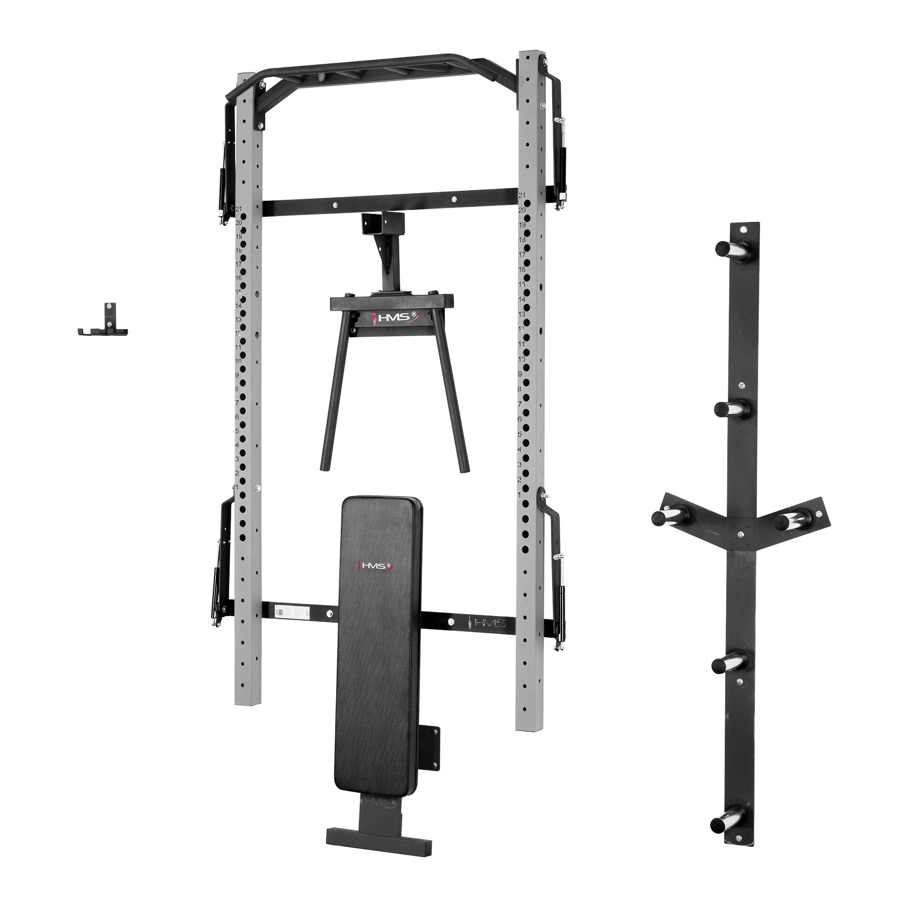 Multifunkční posilovací stojan - Power Rack HMS KLT22 šedý