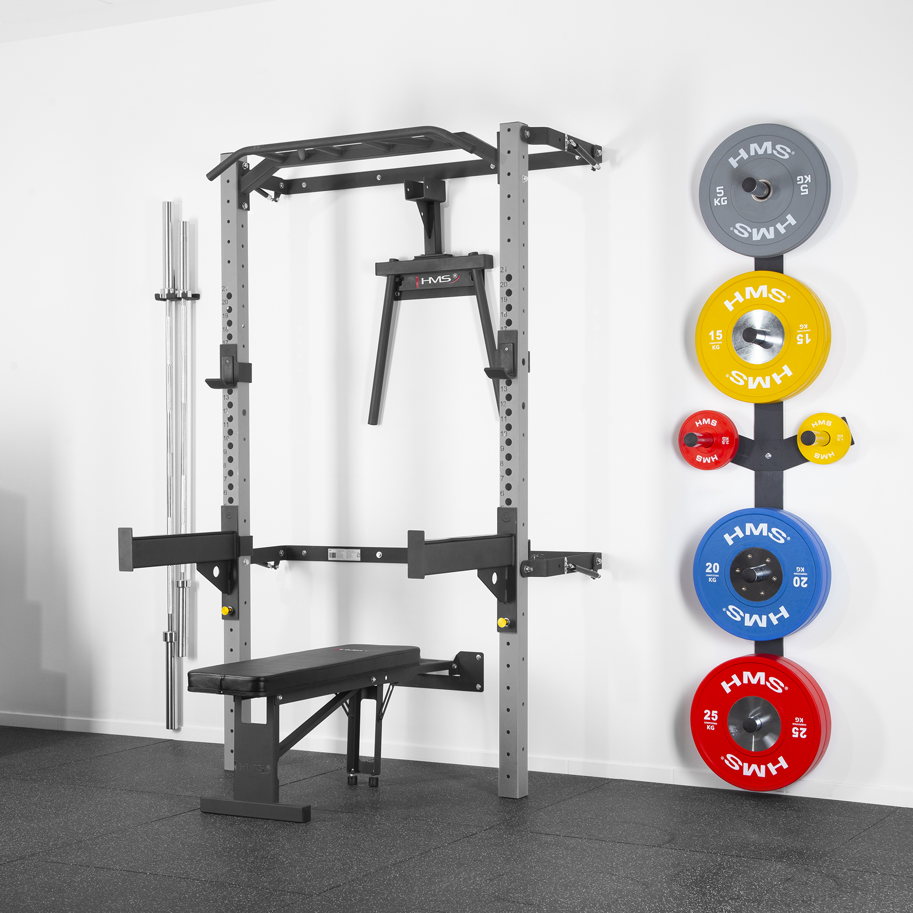 Multifunkční posilovací stojan - Power Rack HMS KLT22 šedý